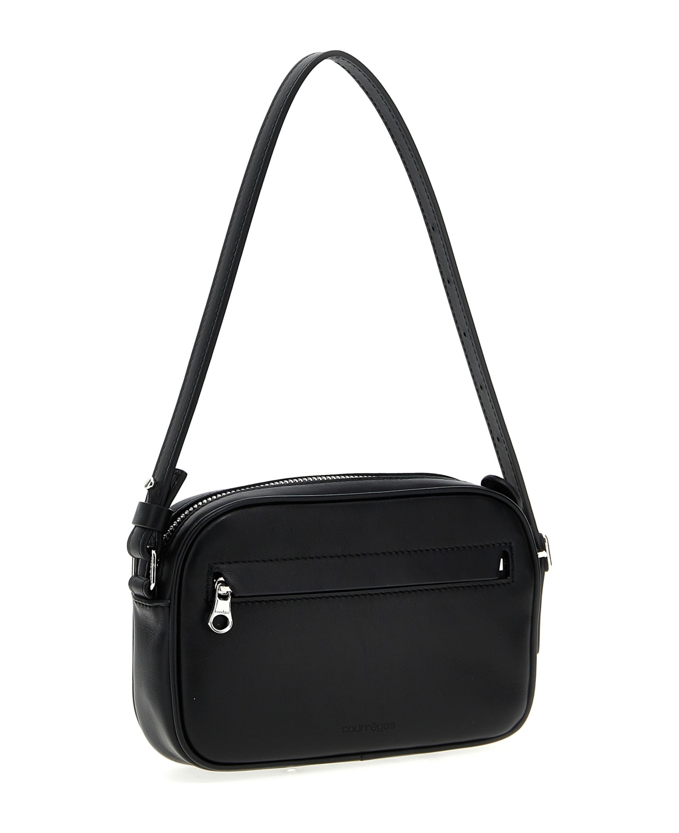 Courrèges 'slim Leather Camera Bag' Shoulder Bag - Black   ショルダーバッグ