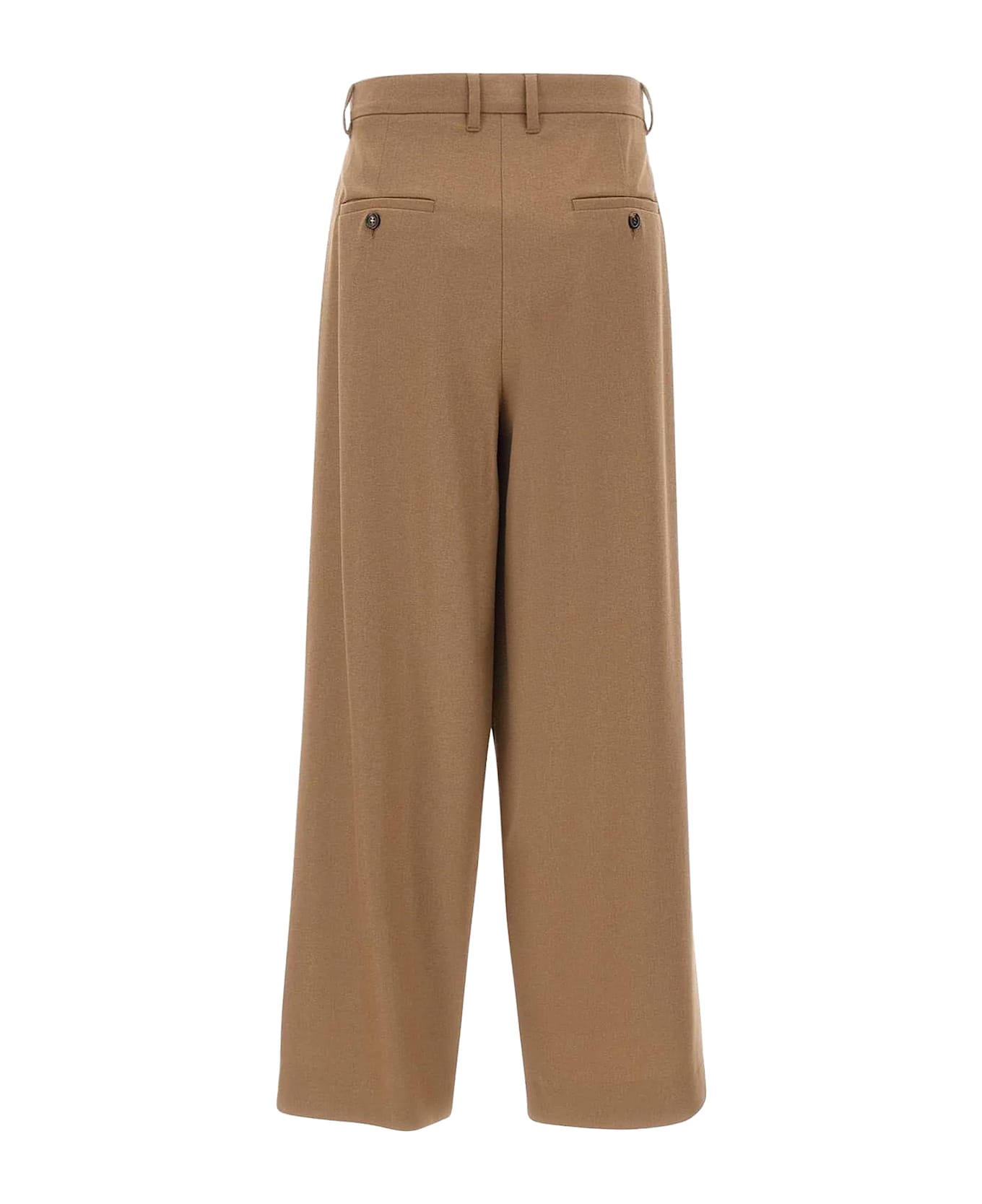 
S Max Mara Titty Virgin Wool Trousers - Camel