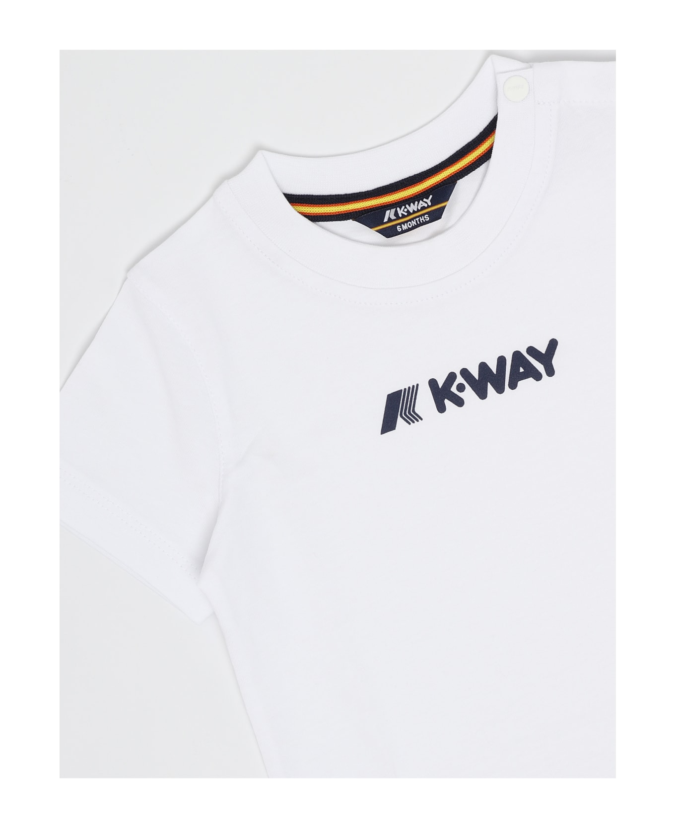 K-Way T-shirt Pete Logo T-shirt - BIANCO