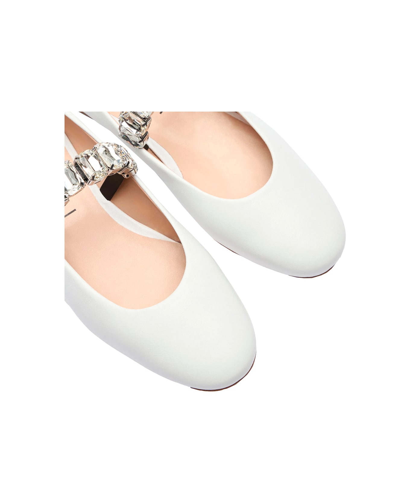 Casadei Flash Ballet Flat - White