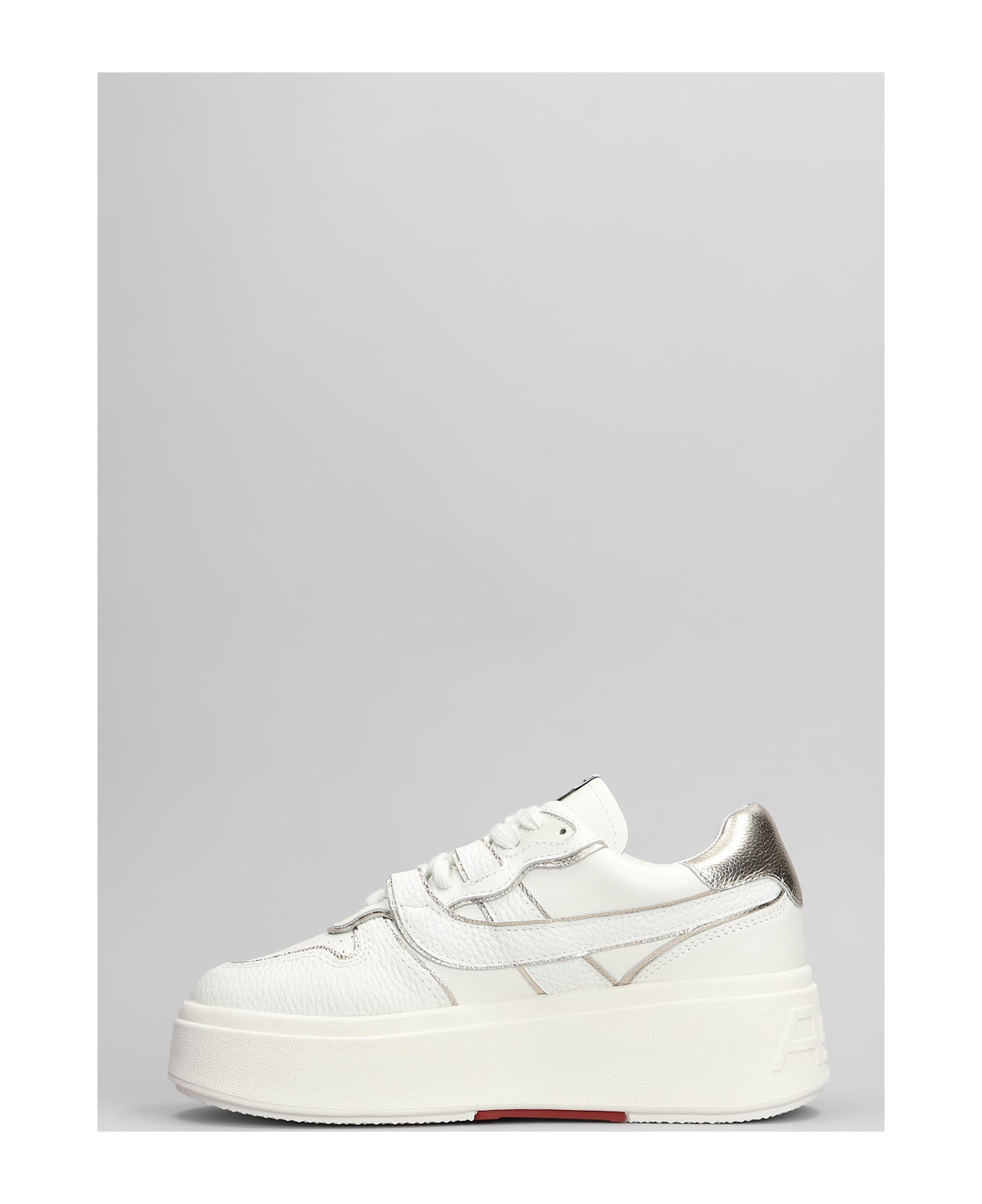 Ash Match Bis Sneakers In White Leather - white