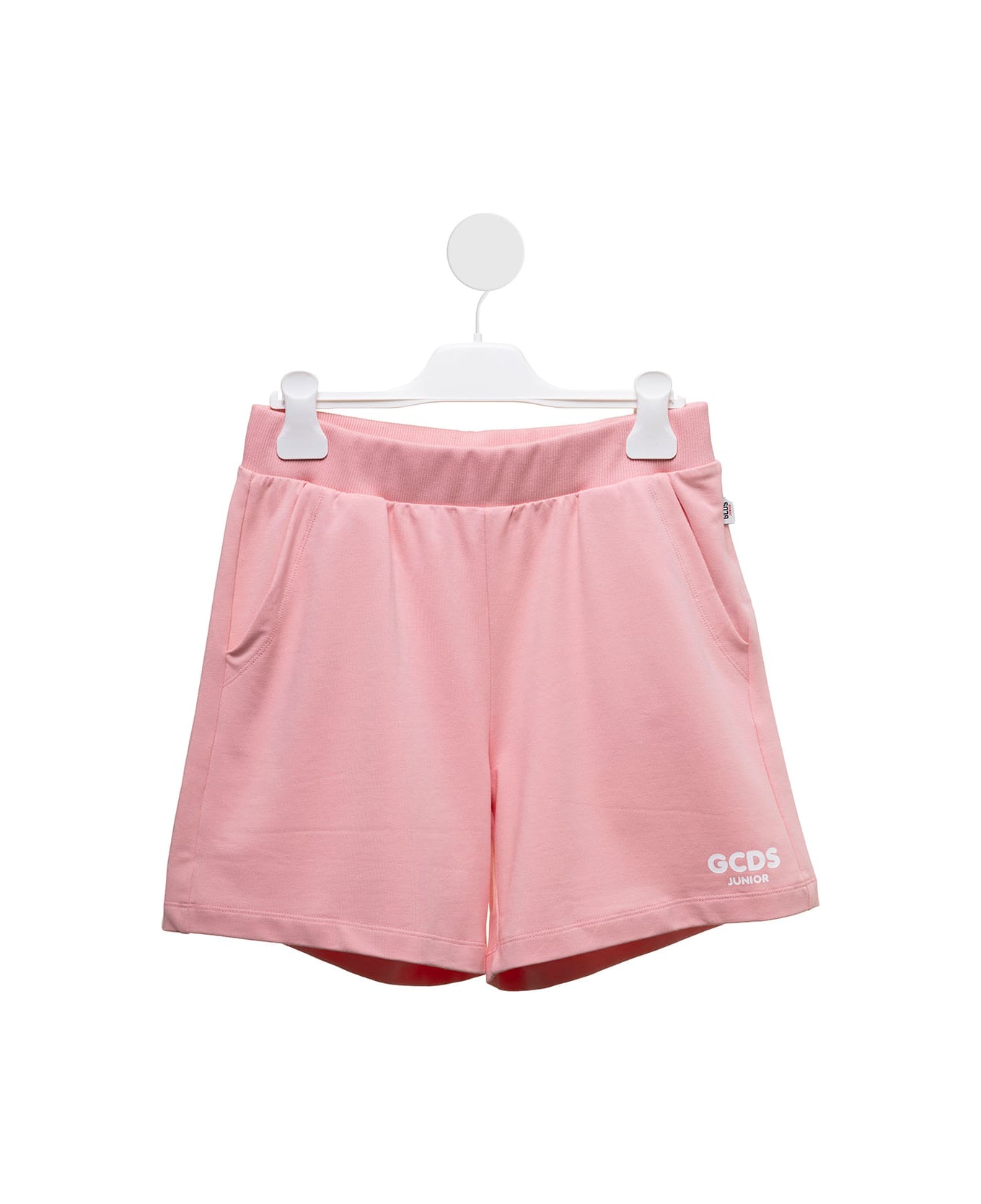 GCDS Mini Gds Girl's Pink Cotton Shorts With Logo - Pink