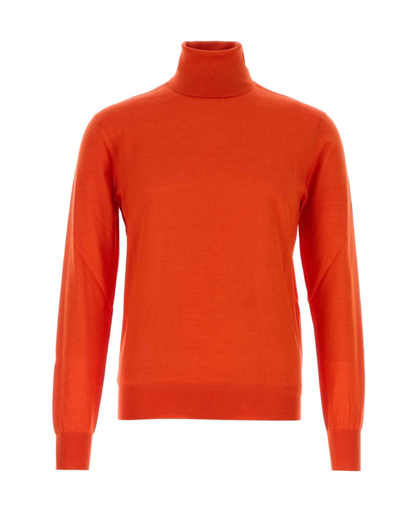 Saint Laurent Orange Cashmere Blend Sweater - ORANGE