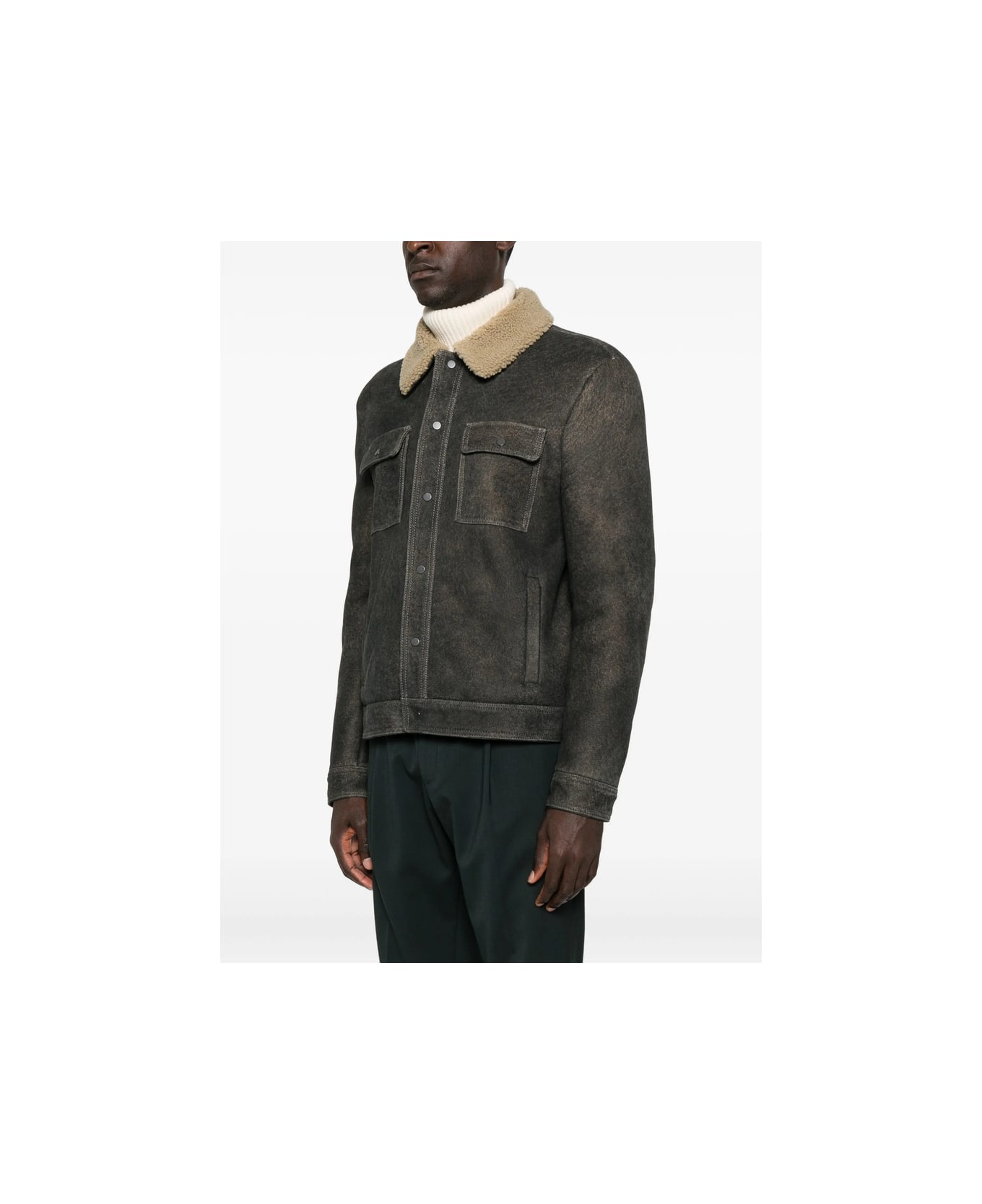Salvatore Santoro Leather Outerwear - GREY