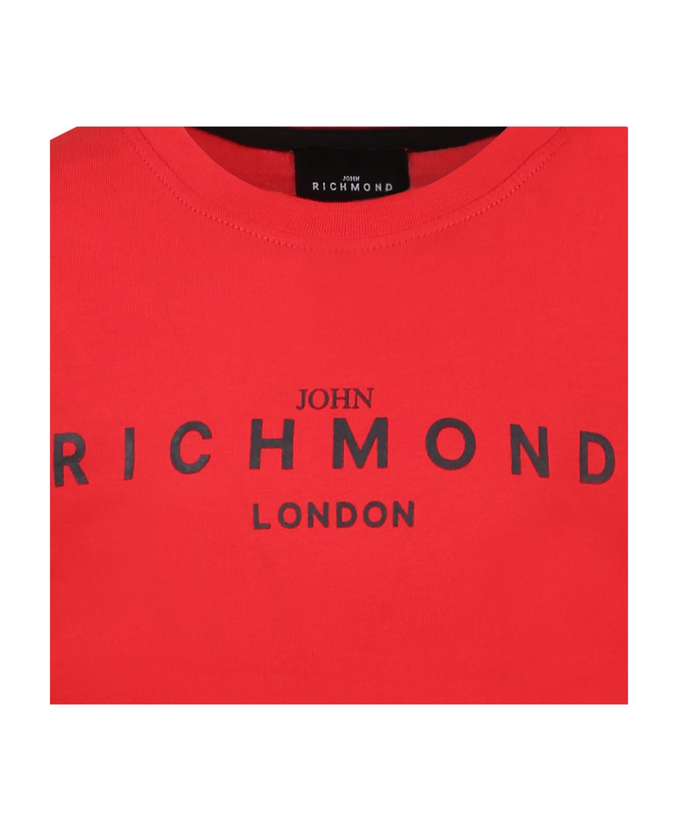 Richmond Red T-shirt For Boy With Logo - Red
