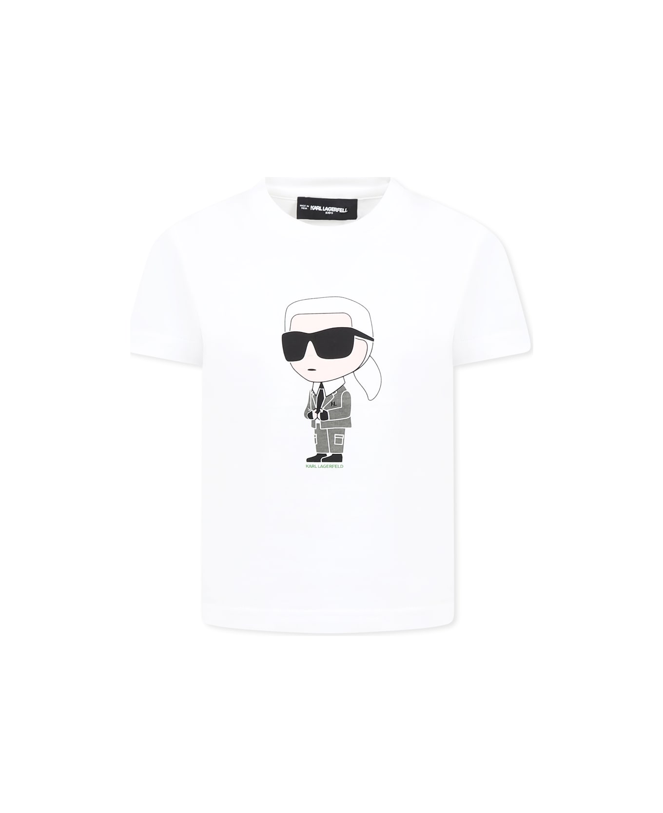 Karl Lagerfeld Kids White T-shirt For Girl With Karl - White