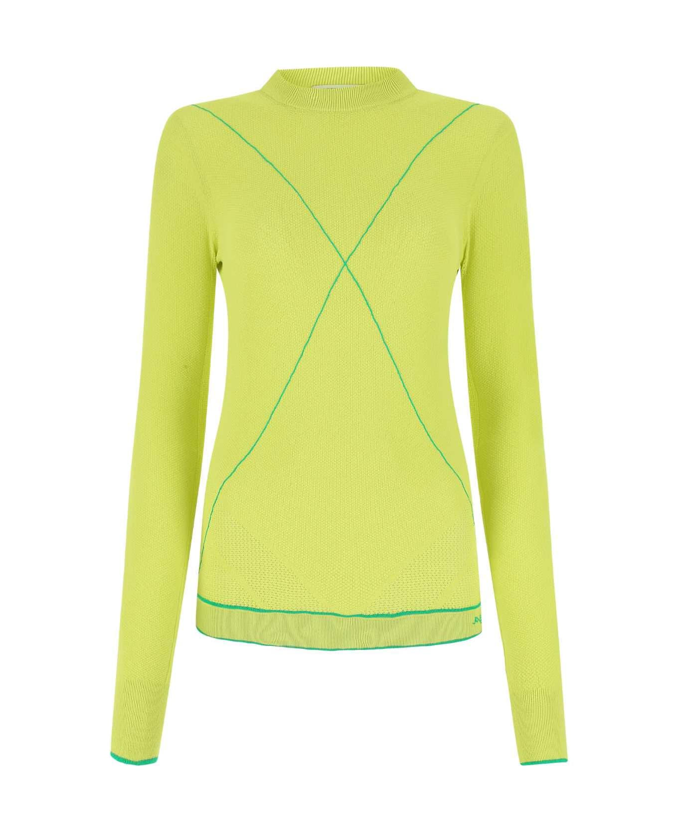 Bottega Veneta Acid Green Viscose Blend Sweater - 7214