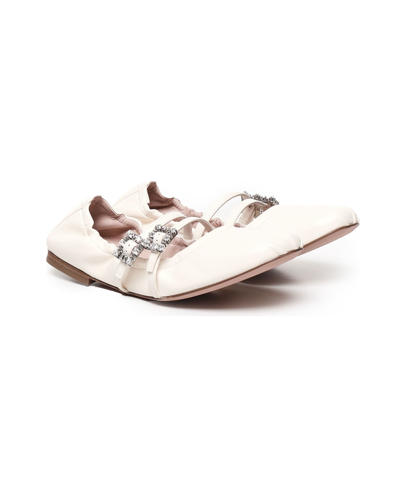Roger Vivier Strap Buckle Embellished Ballet Flats - CIRE'' フラットシューズ