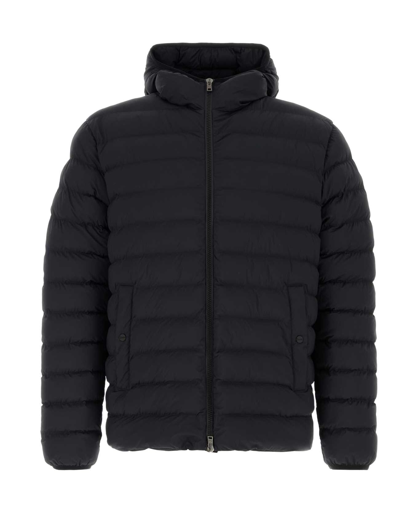 Herno Midnight Blue Stretch Nylon Jacket - Black