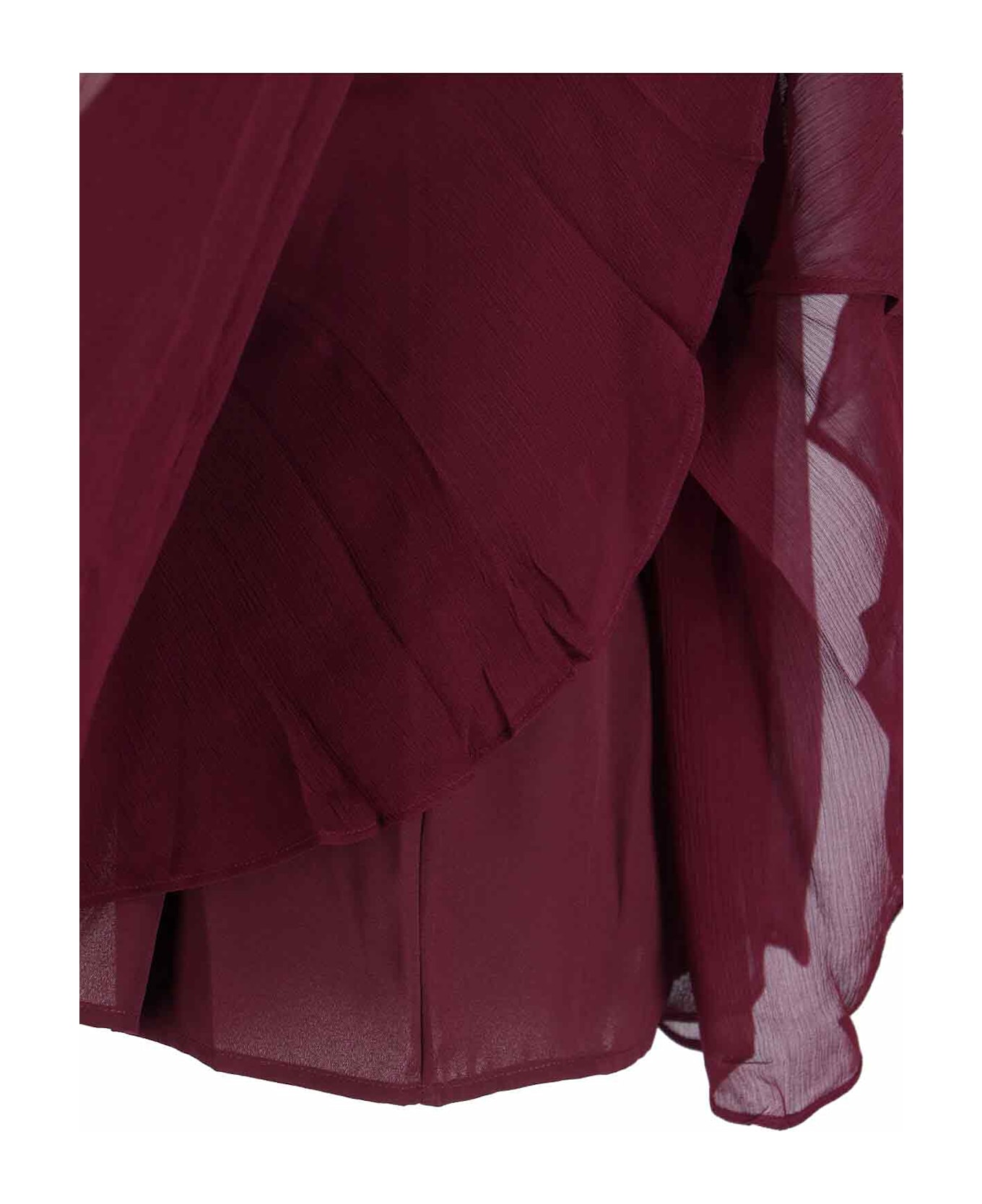 STAUD 
esther
 Mini Chiffon Dress - BORDEAUX