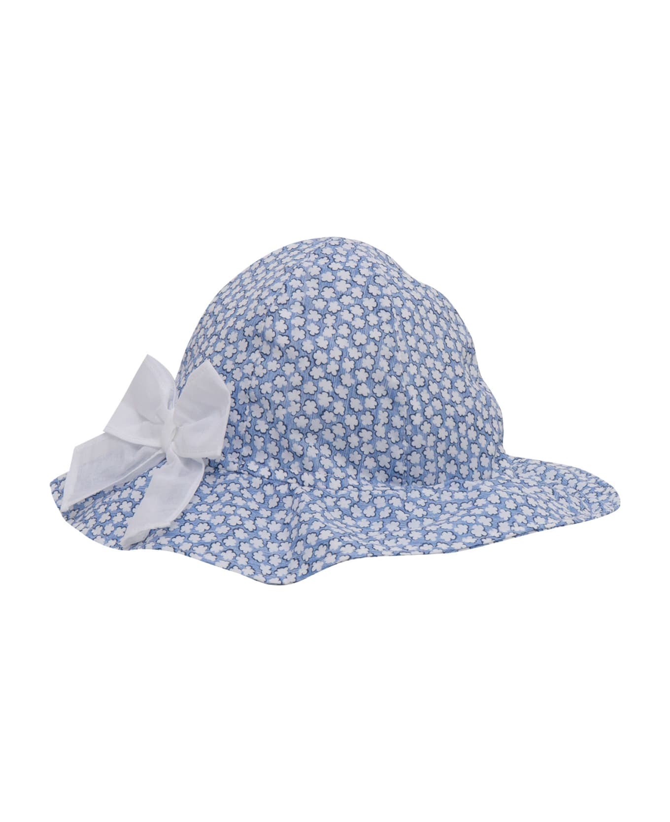 Il Gufo Light Blu Hat With Bow - BLUE アクセサリー＆ギフト