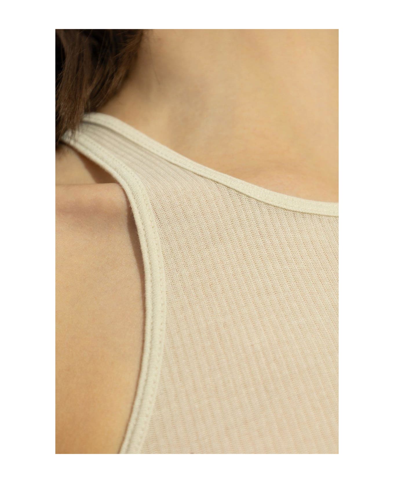Rick Owens Hollywood Basic Ribbed Scoop Neck Tank Top - MULTICOLOUR