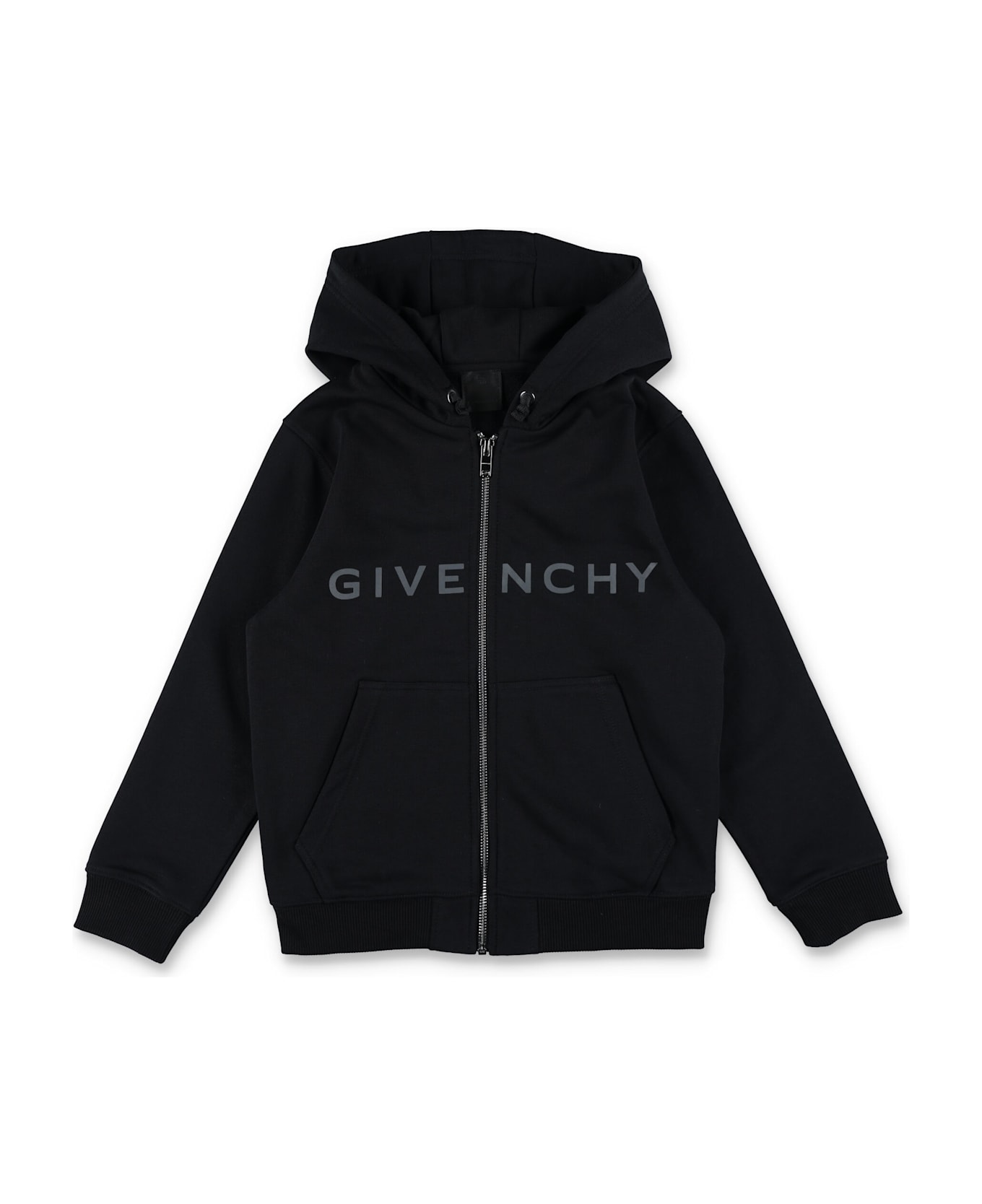Givenchy Kid - Logo Zip-up Hoodie - BLACK