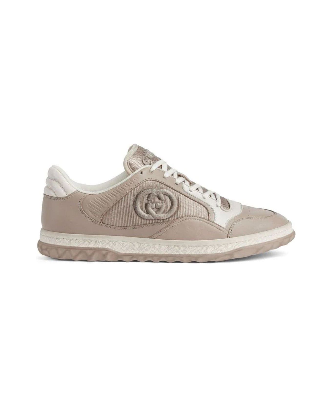 Gucci Logo Embroidered Low-top Sneakers - Oat