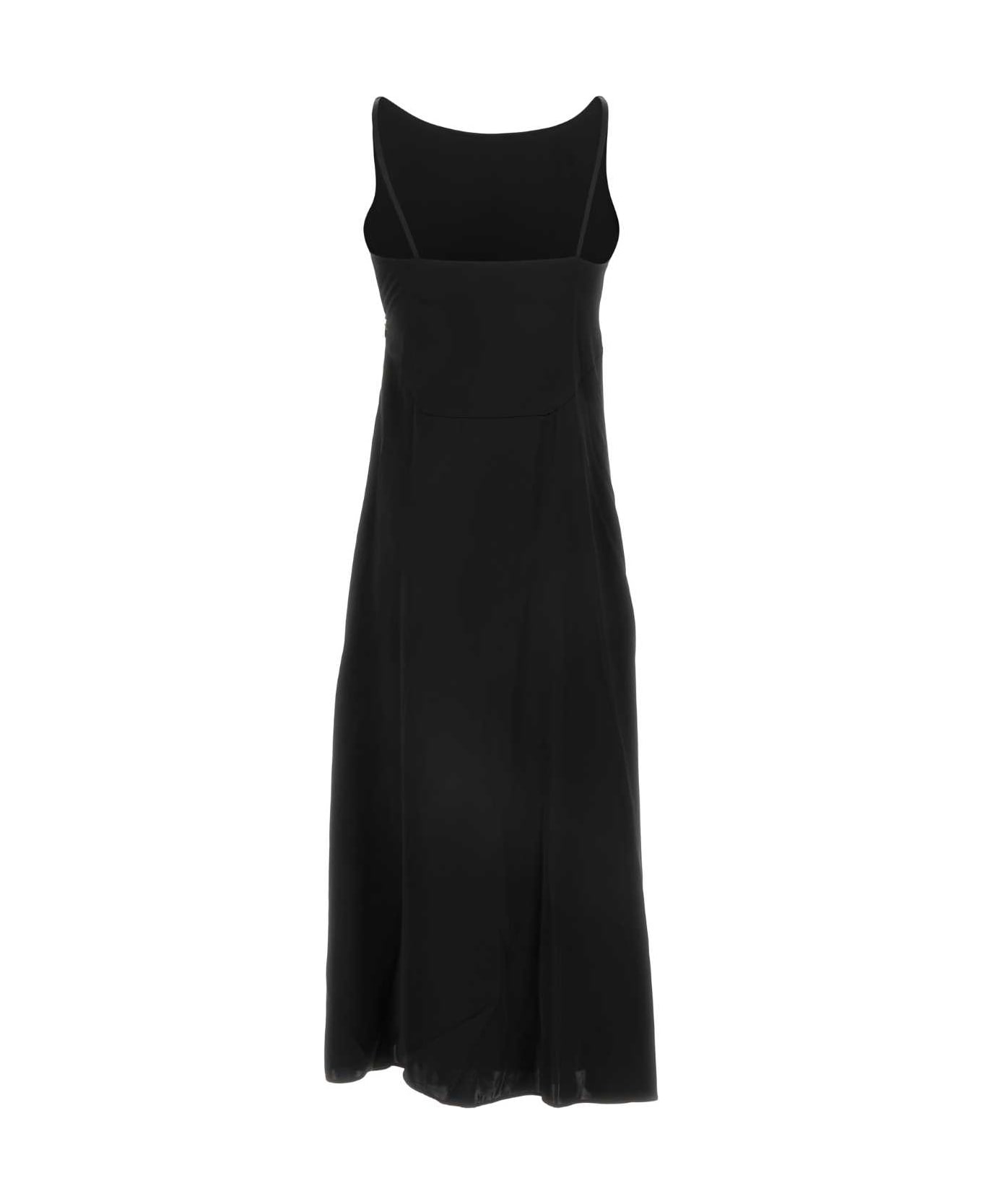 A.P.C. Black Satin Junia Dress - NOIR