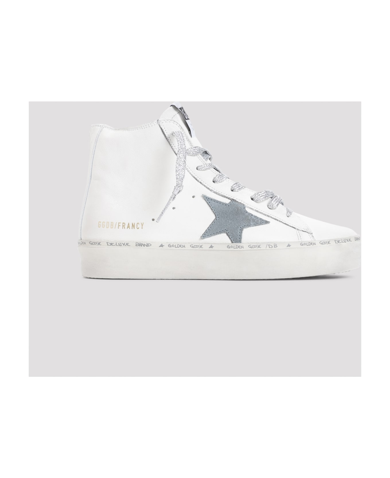 Golden Goose Hi Francy Sneakers - White Silver Blue