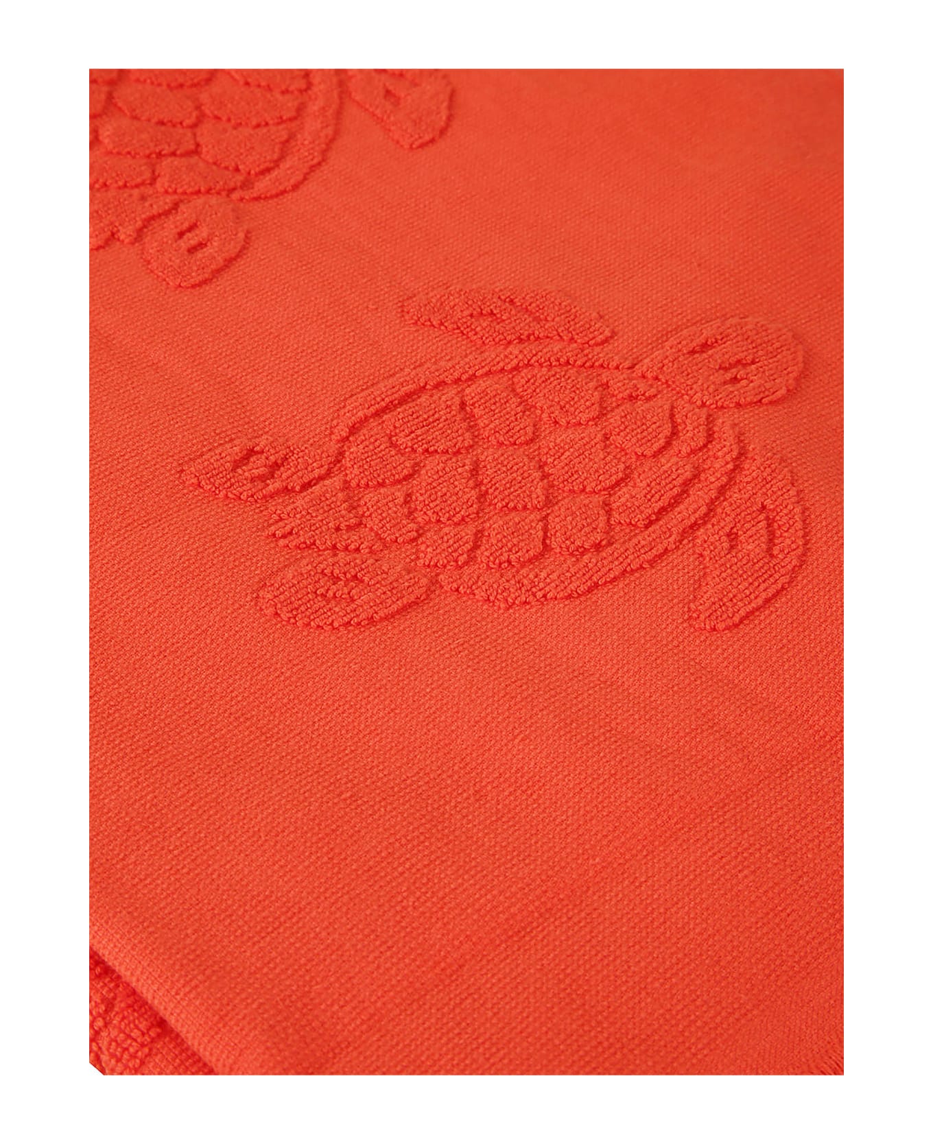 Vilebrequin Turtle Embroidered Towel - Poppy