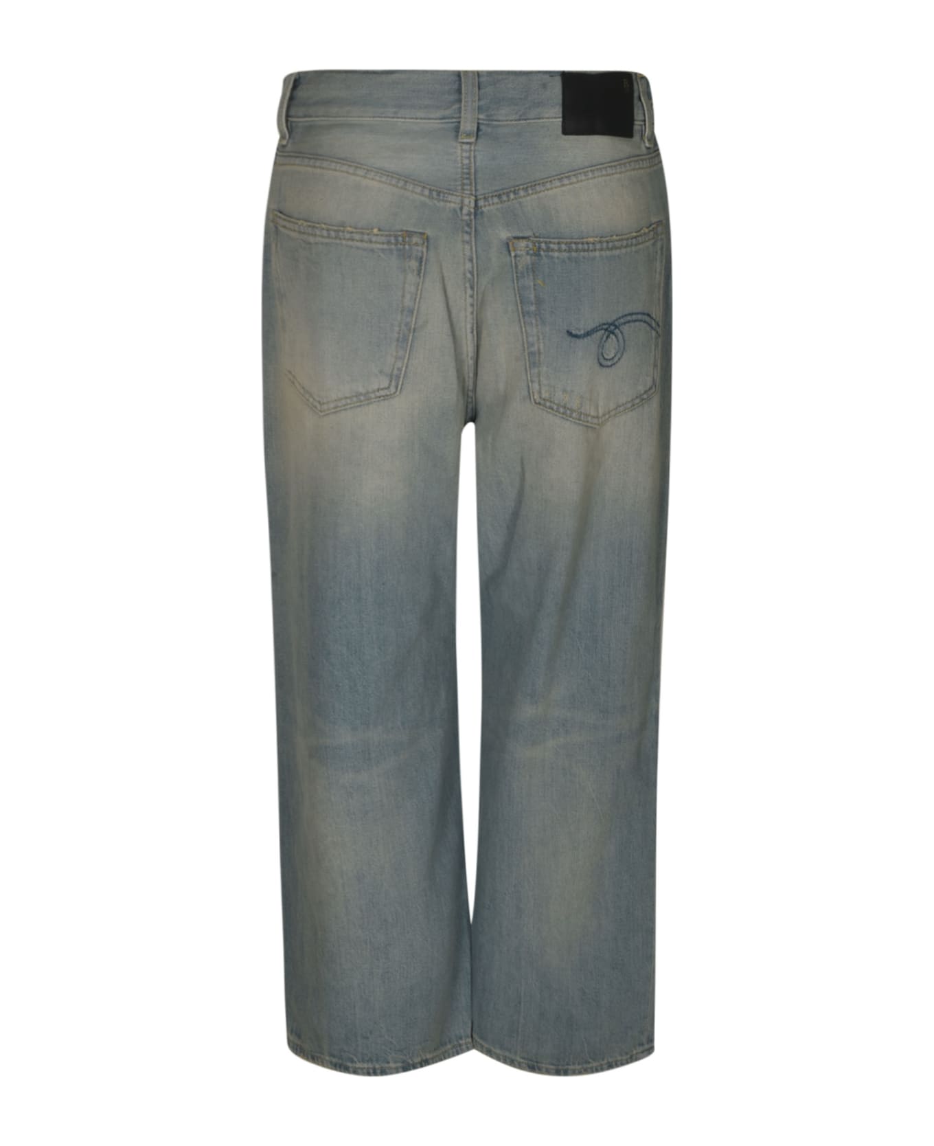 R13 Crop Wide Leg Jeans - Toni Blue