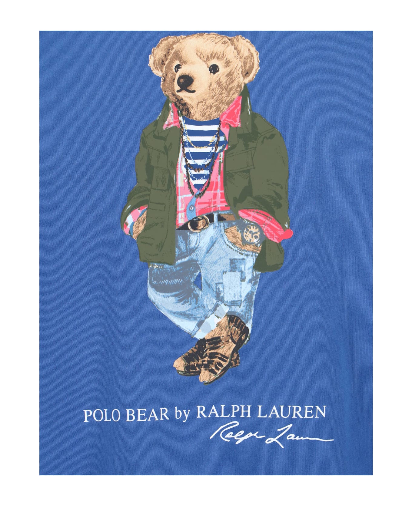 Ralph Lauren 'polo Bear' T-shirt - CR24 NW IRIS BLU SW EXPLR BEAR