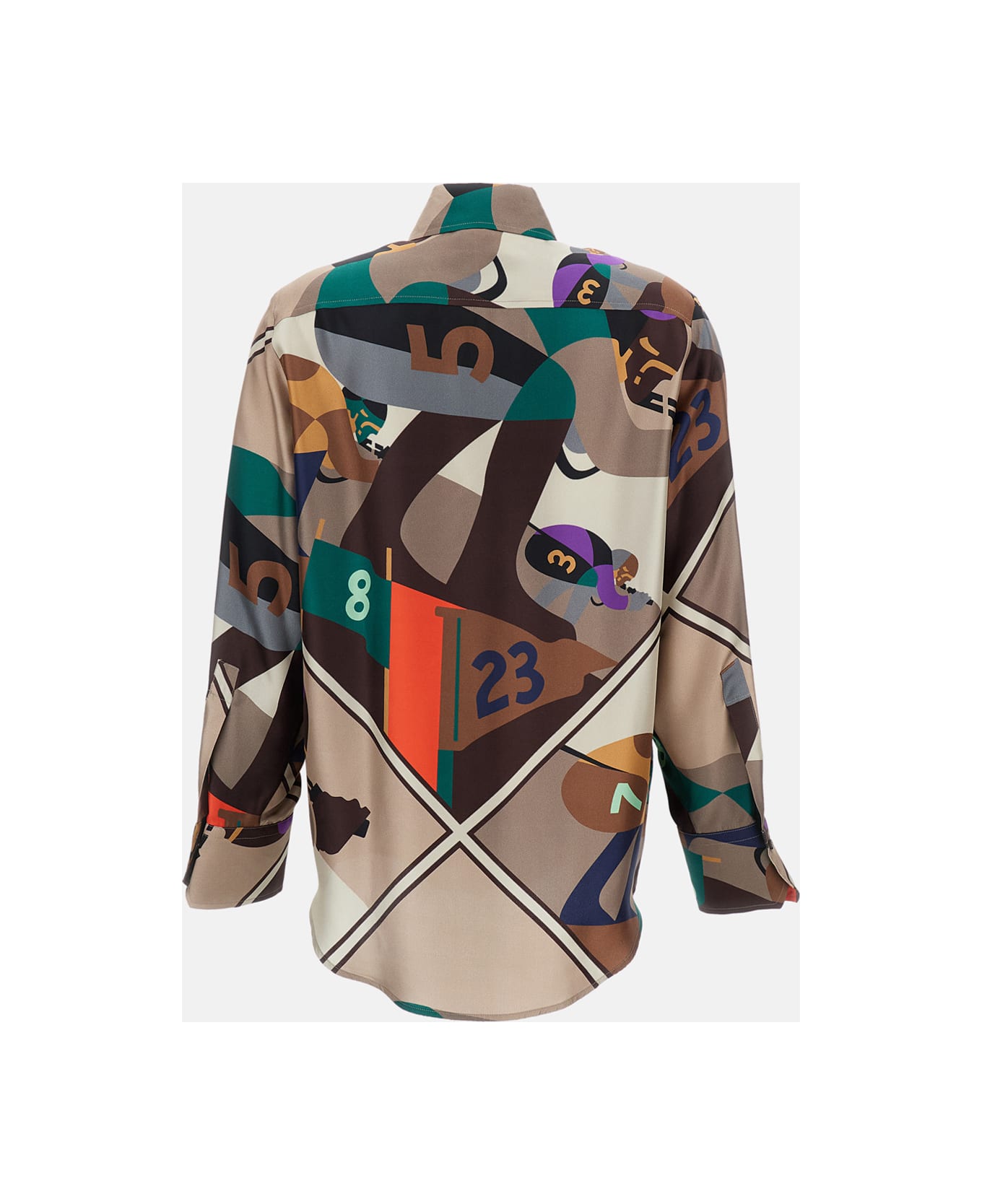 Alberto Biani Classic Silk Skiers
 Shirt - Beige