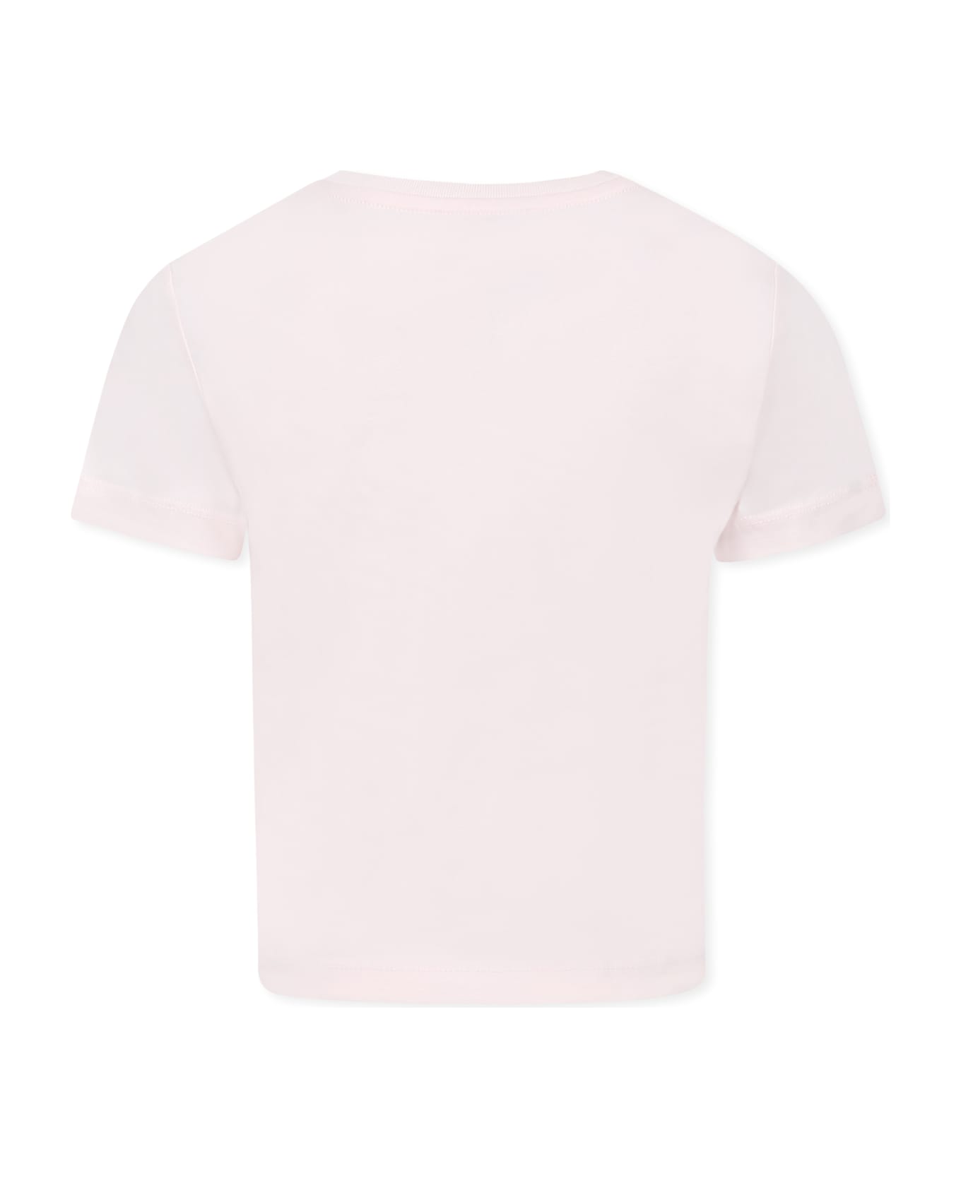 Lanvin Pink T-shirt For Girl With Logo - Pink