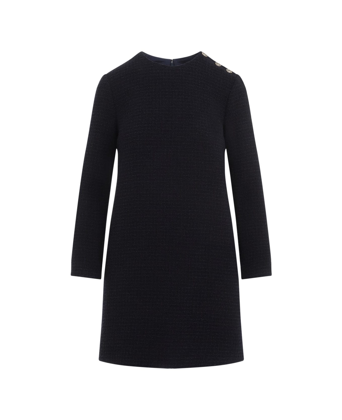 Gucci Damier Boucle Long-sleeve Dress - Night Sky