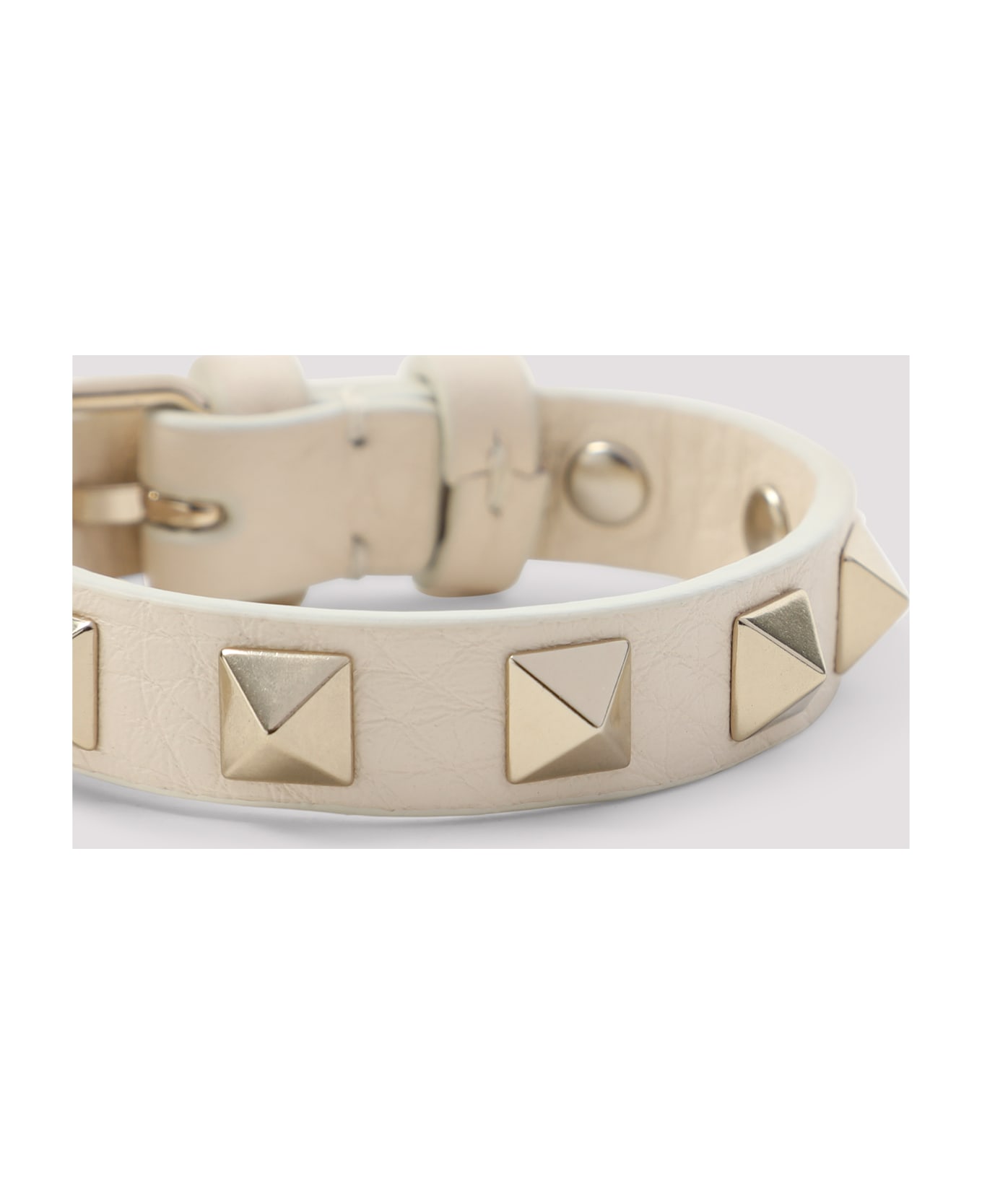 Valentino Garavani Leather Bracelet - Light Ivory