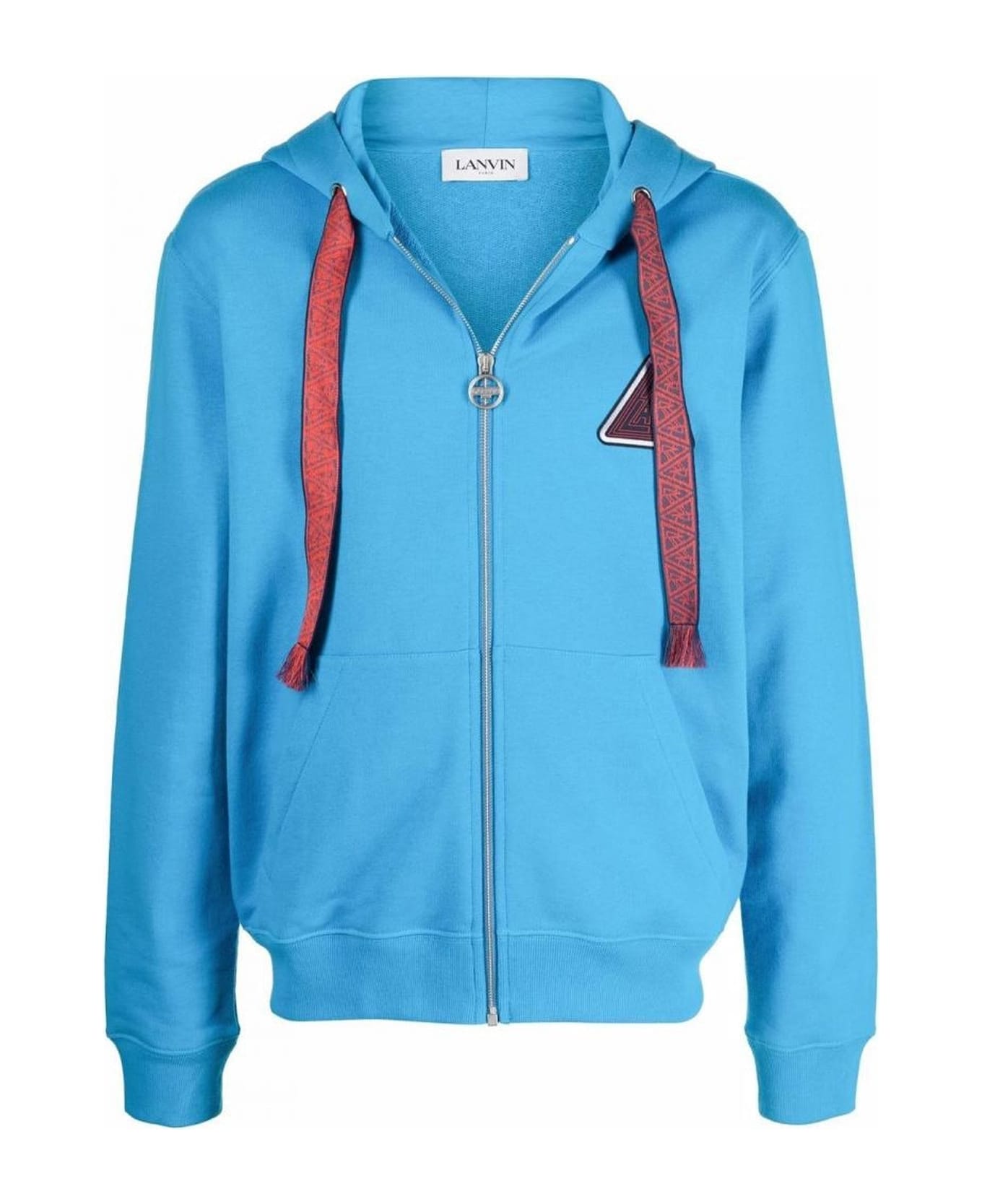 Lanvin Triangle Zip-up Sweatshirt - Blue
