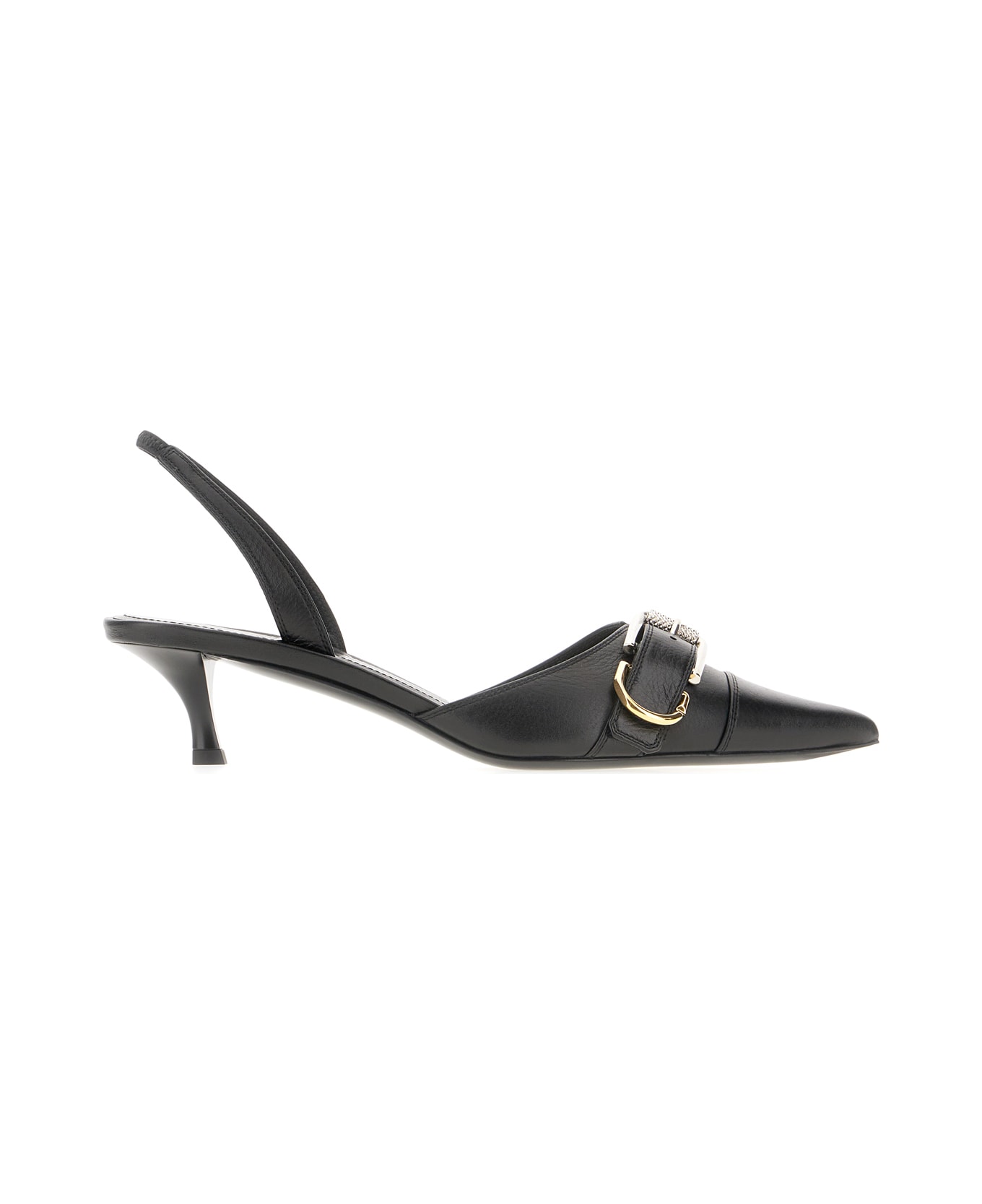 Givenchy Black Leather Voyou Pumps - Black