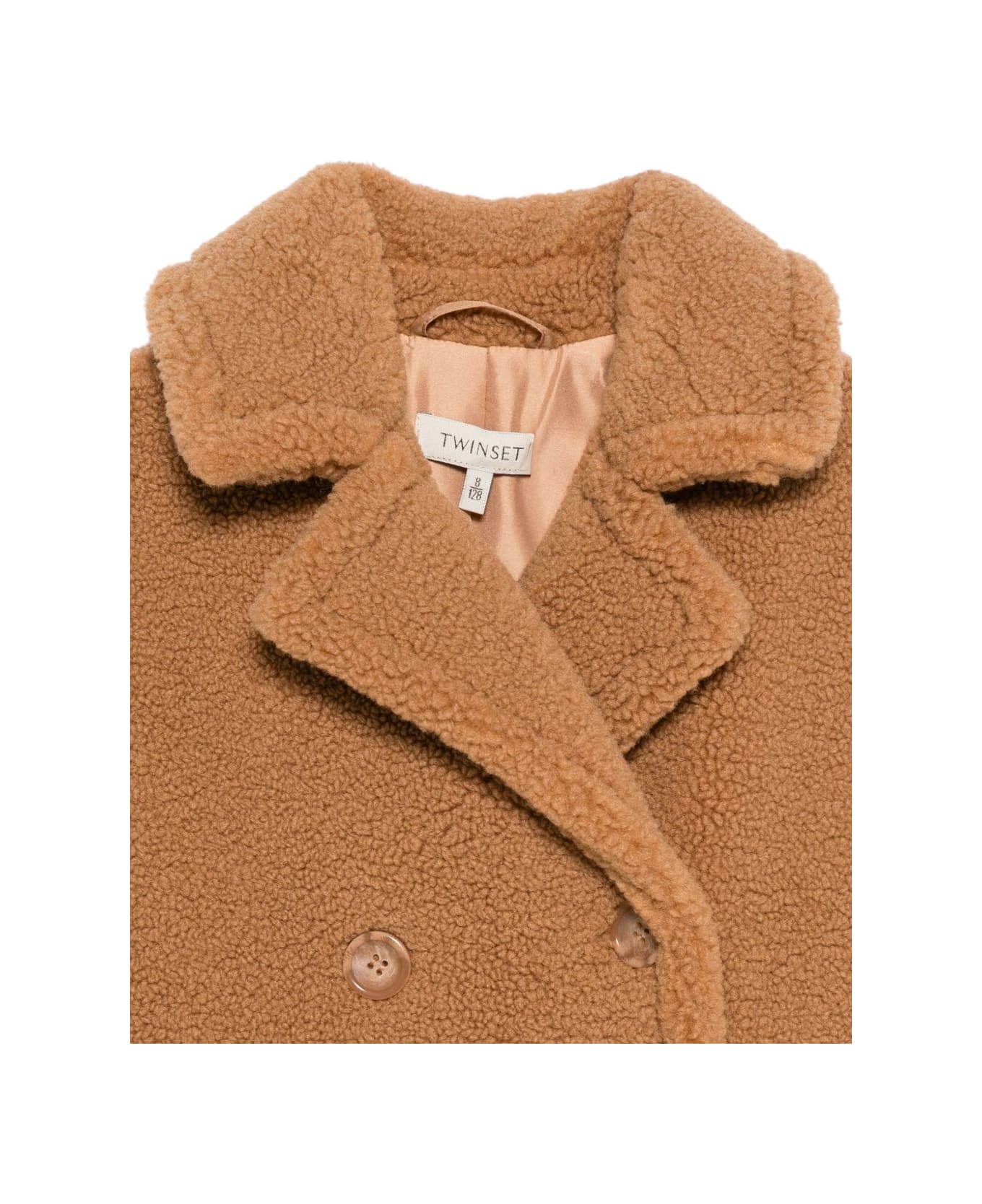TwinSet Kids Double-breasted Coat - Beige コート＆ジャケット