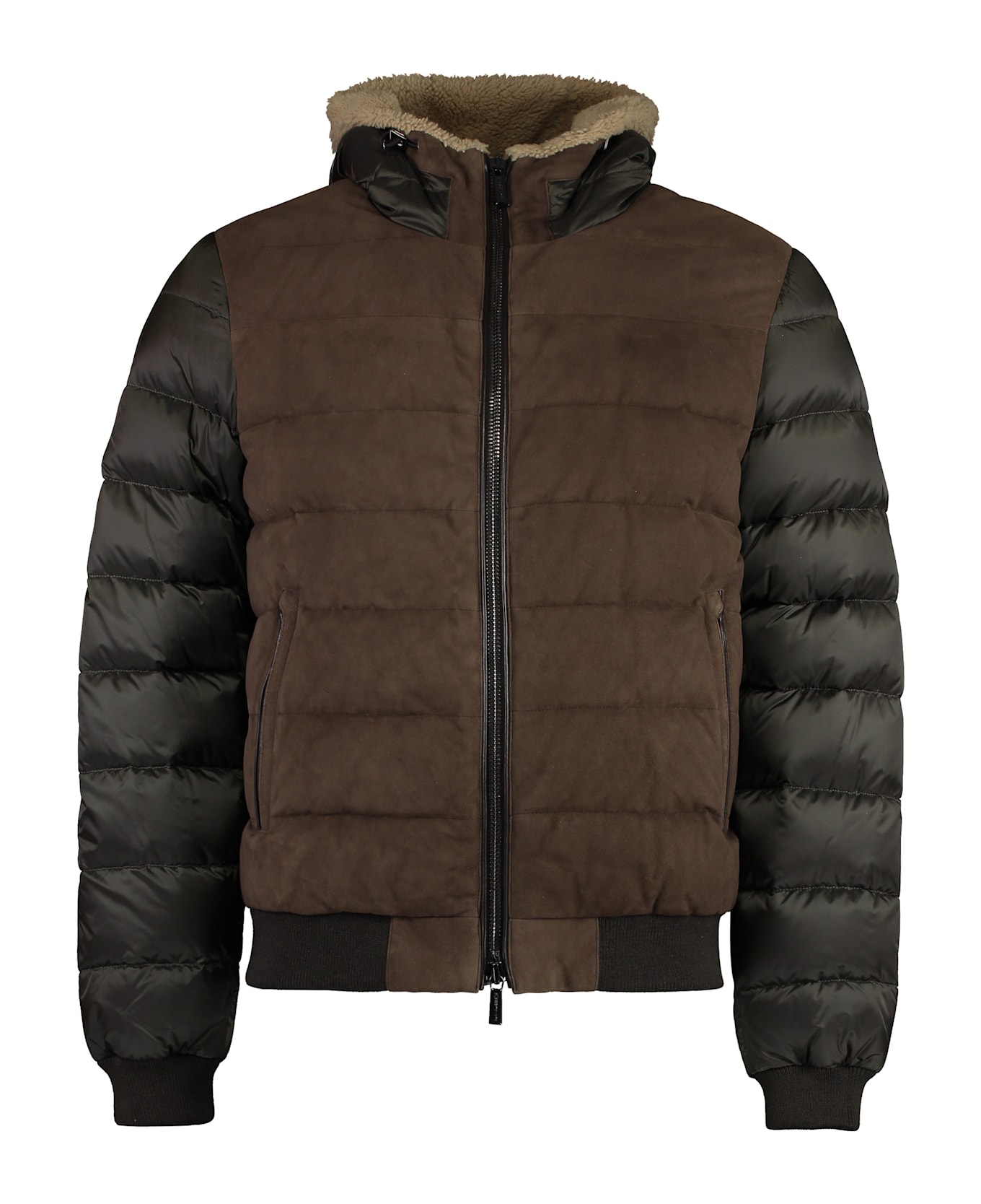 Moorer Peter Hooded Down Jacket - brown