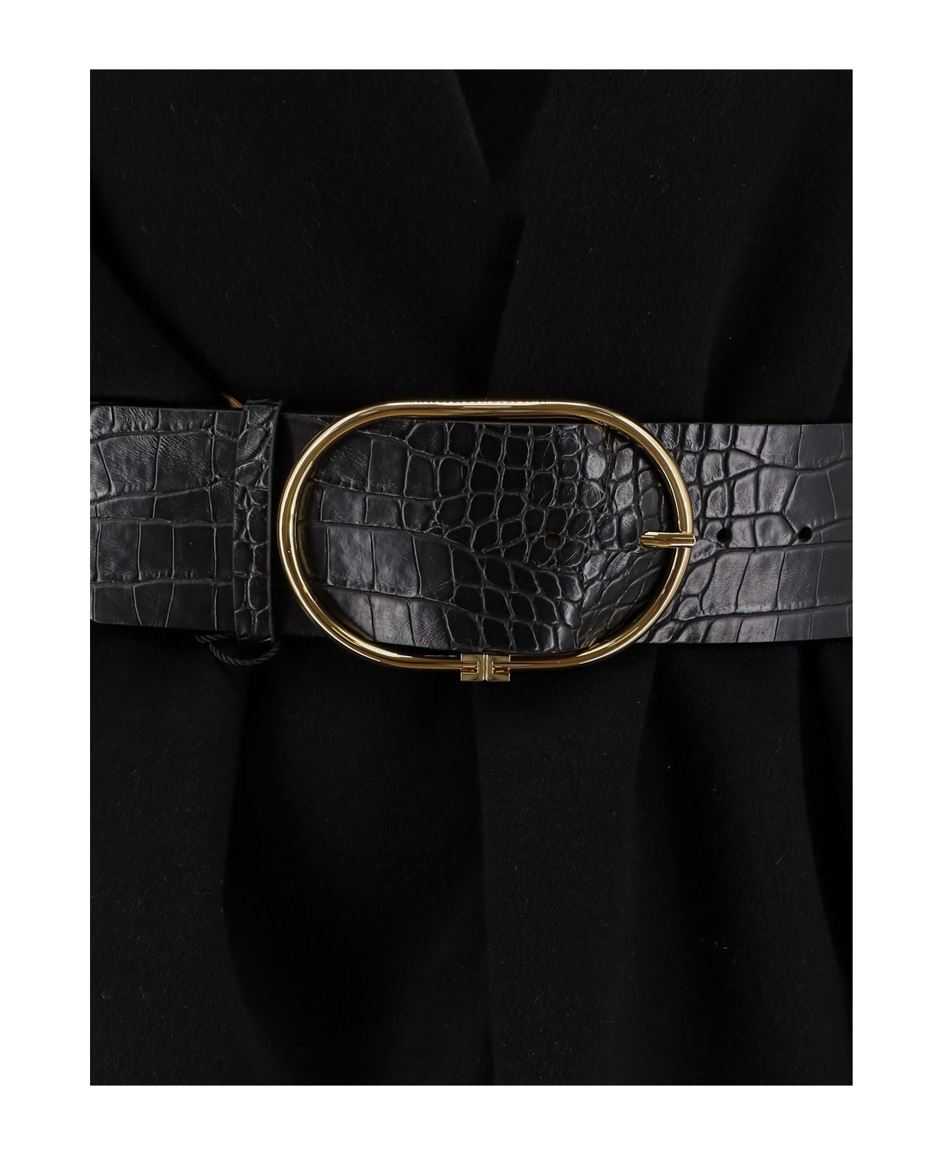 Elisabetta Franchi Wool Cape - Nera