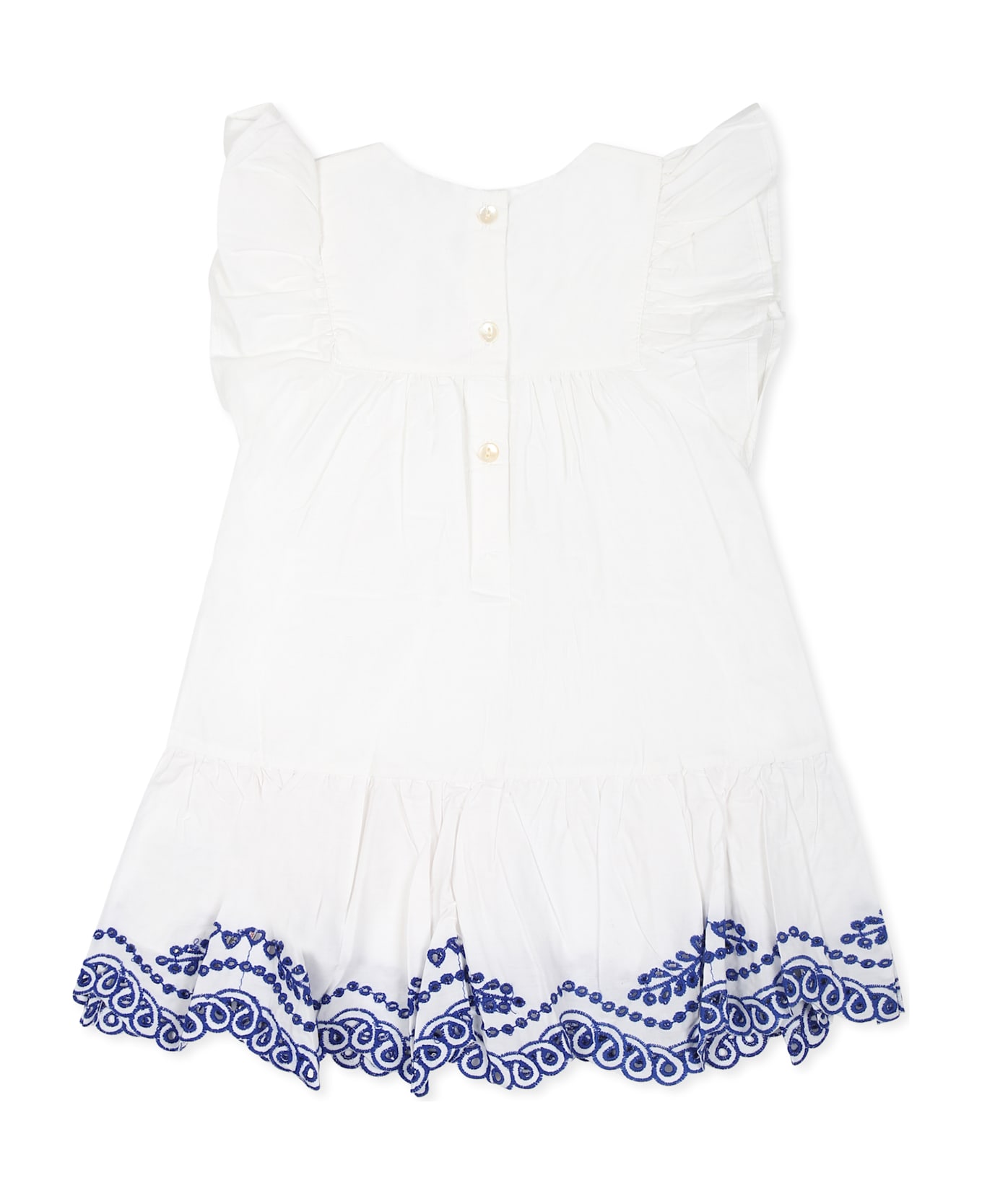 Molo White Dress For Baby Girl - White