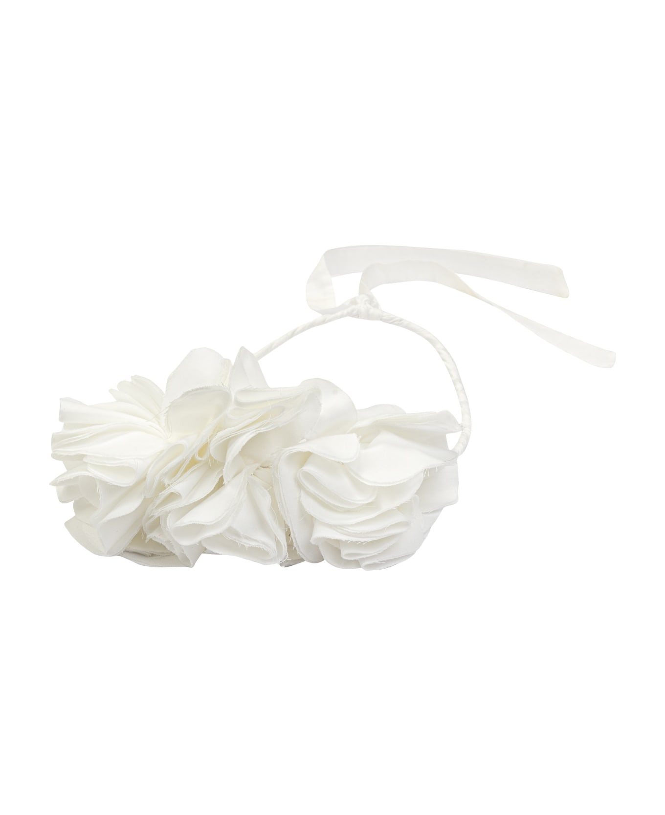 Douuod Headband With Flower Application - White