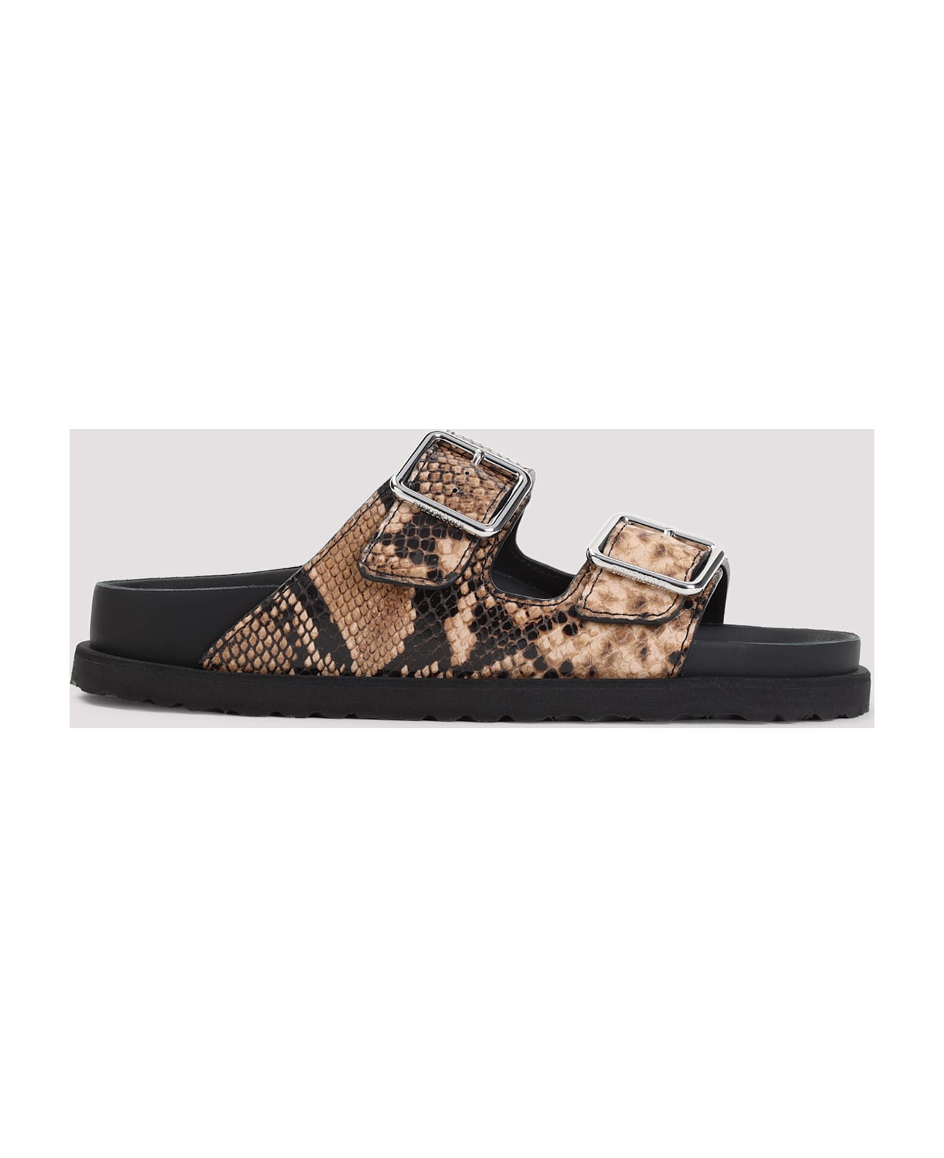Birkenstock Arizona Double Buckle Sandal - NATURALSNAKEBROWN
