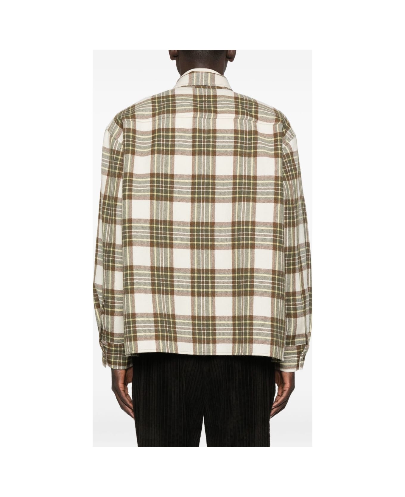 Ami Alexandre Mattiussi Wool Checked Overshirt - Beige