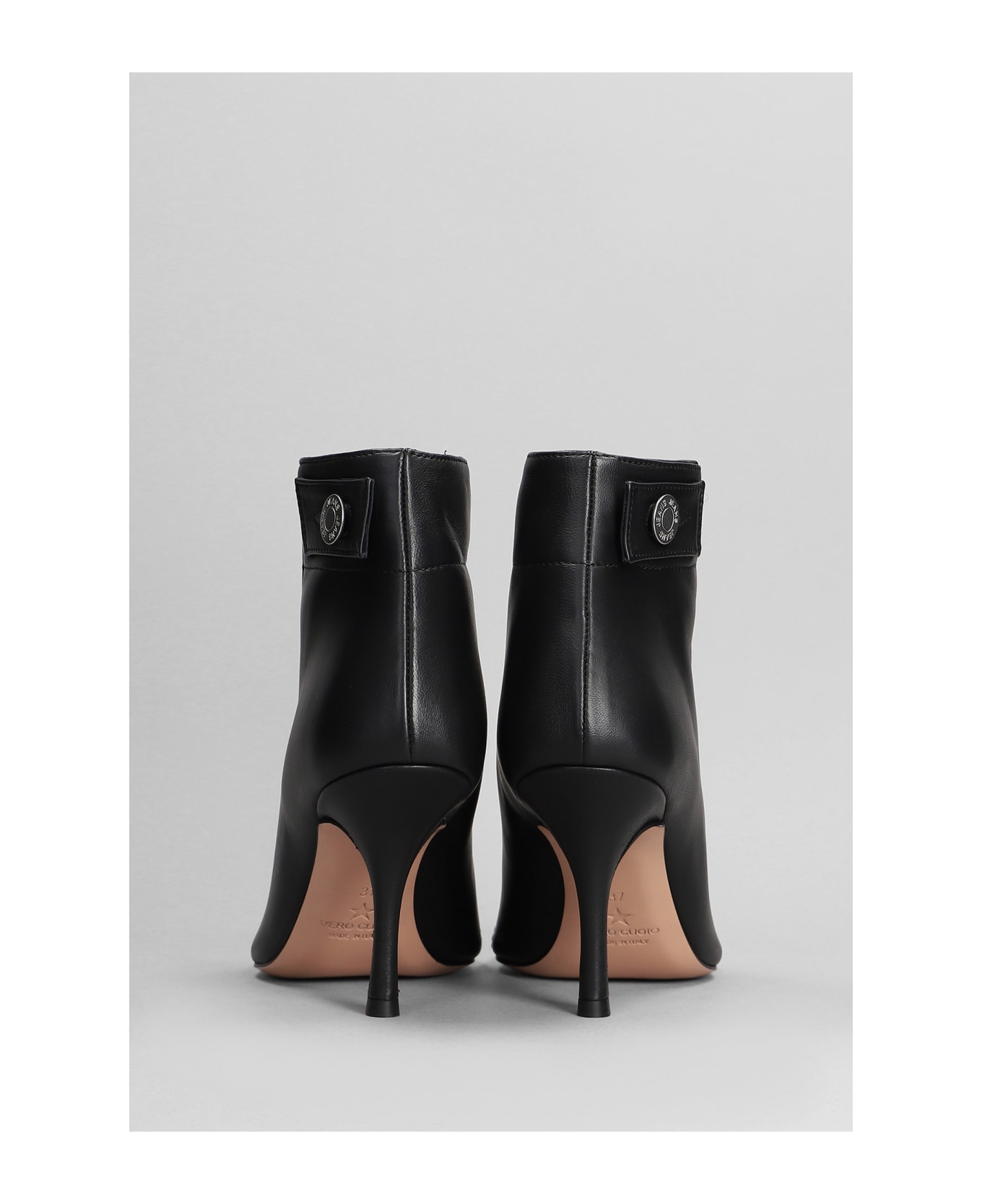 Marc Ellis High Heels Ankle Boots In Black Leather - black ブーツ