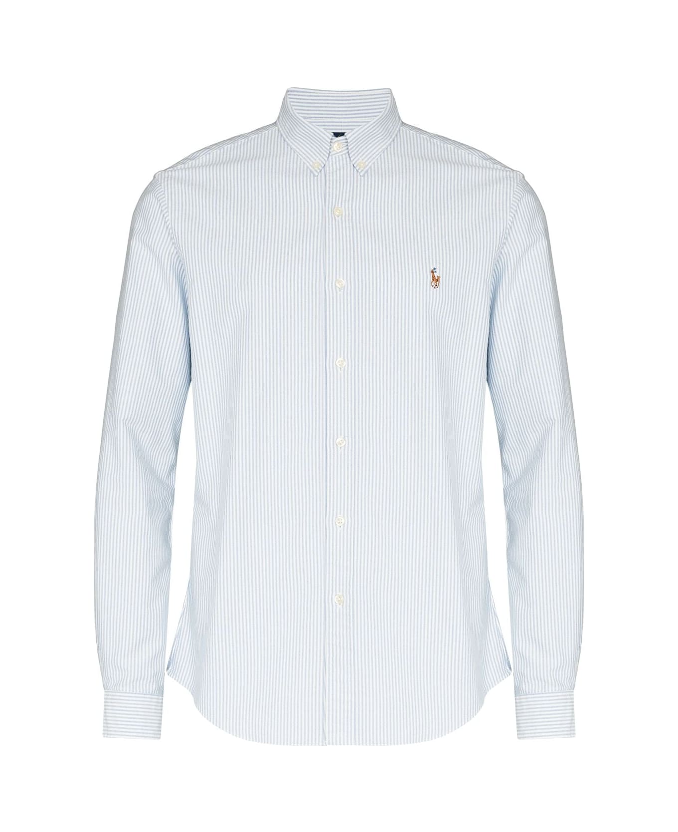 Polo Ralph Lauren Classic Oxford Long Sleeve Sport Shirt - Bsr Blue White