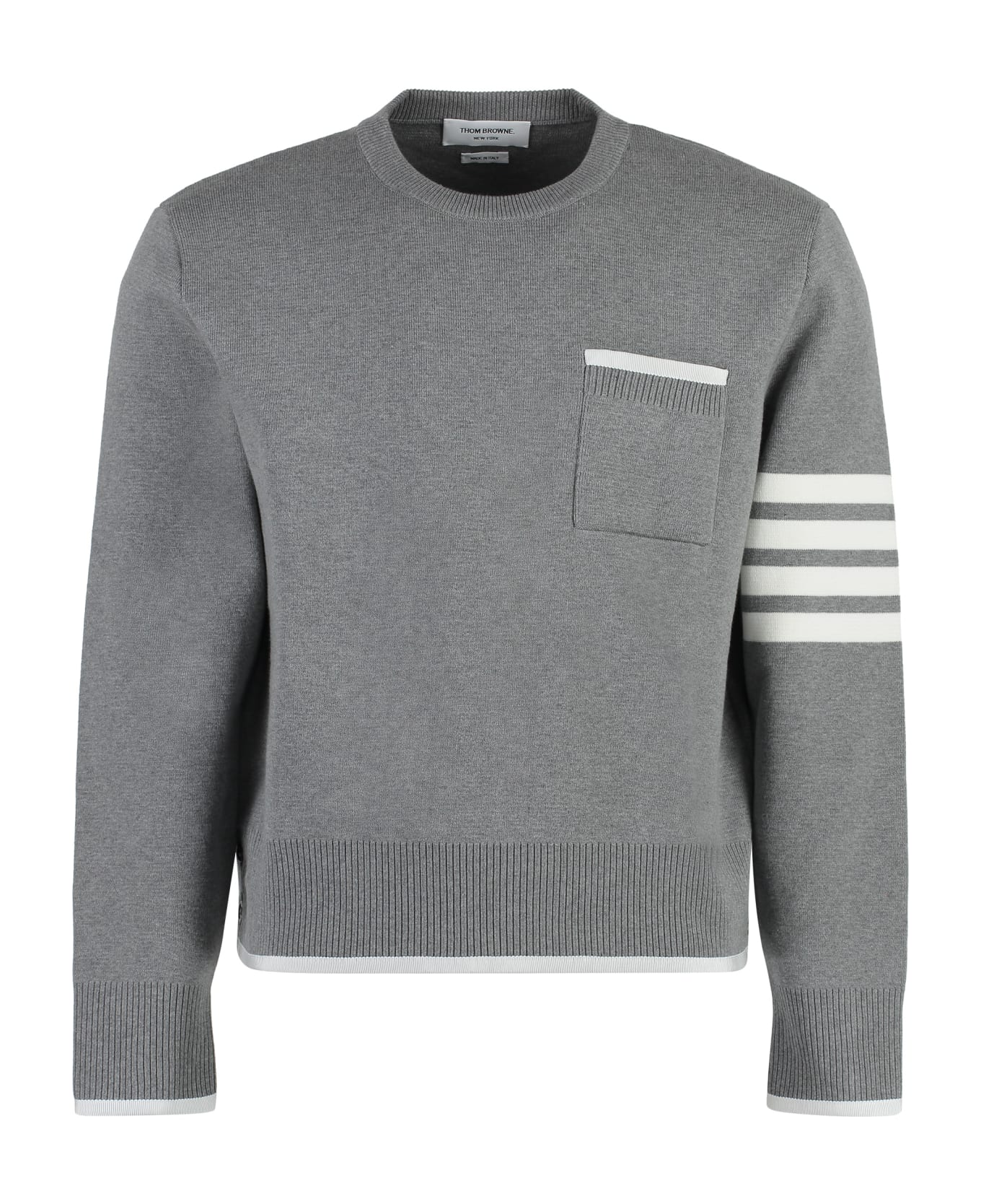 Thom Browne Cotton Crew-neck Sweater - grey