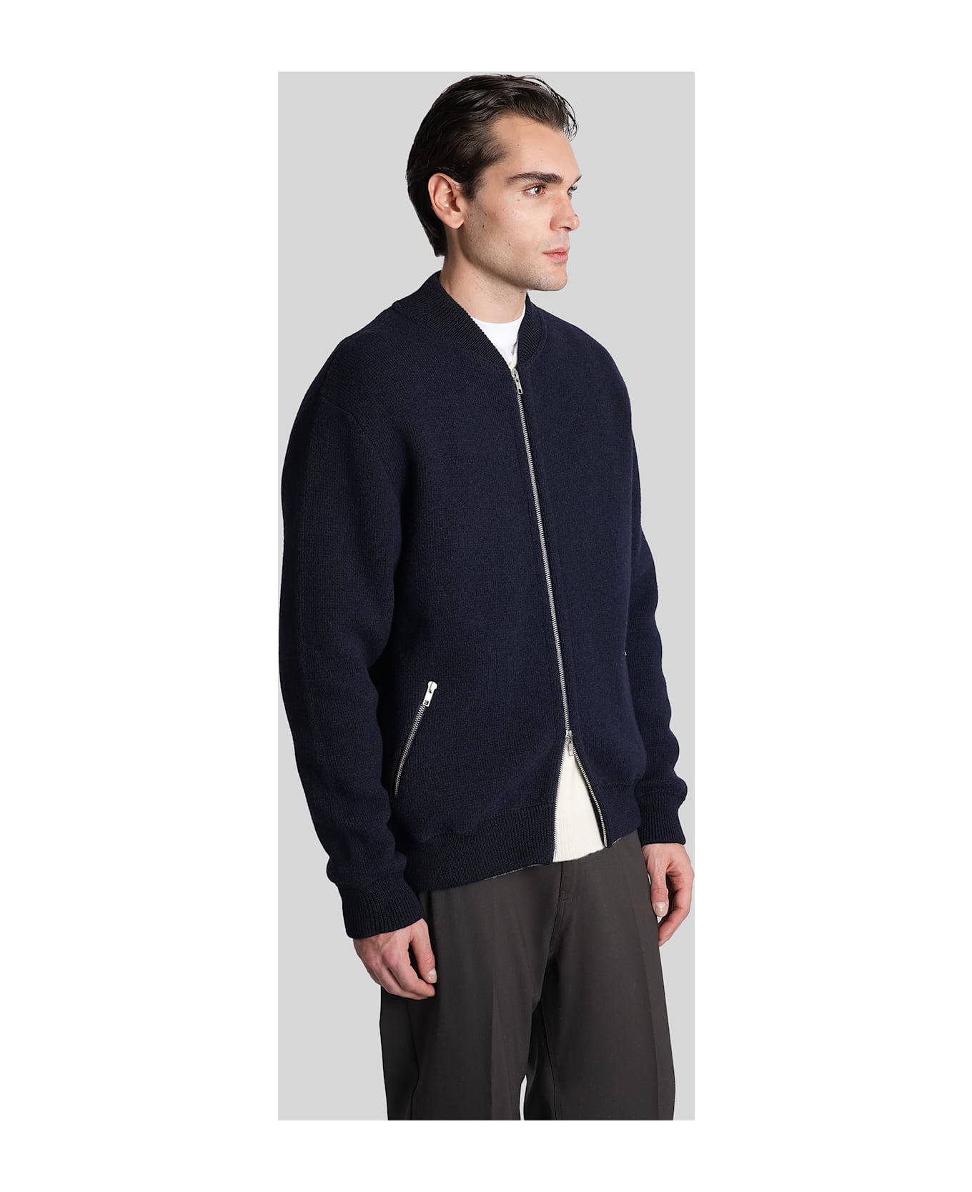 Mauro Grifoni Knitwear In Blue Wool - blue