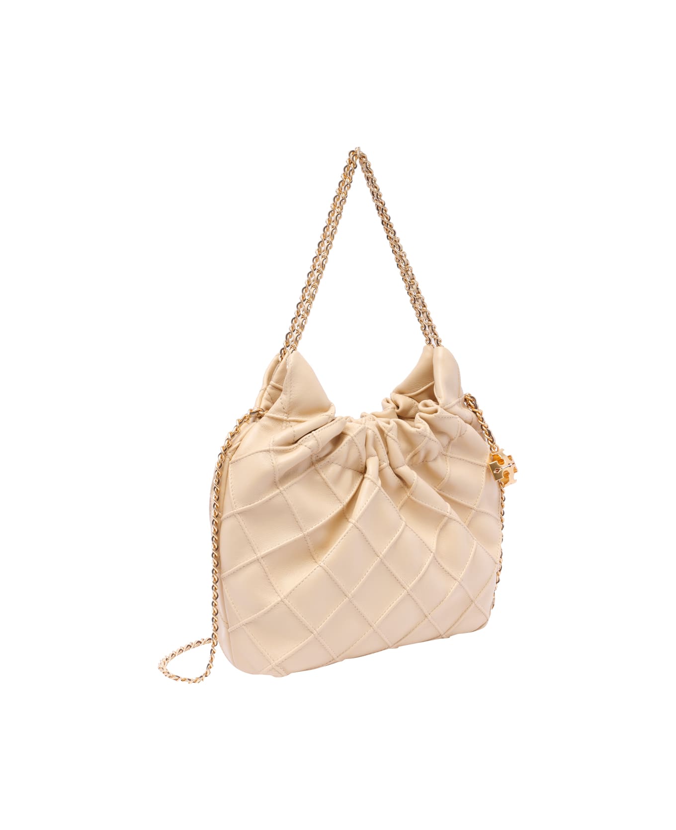 Tory Burch Mini Fleming Hobo Bag - Beige
