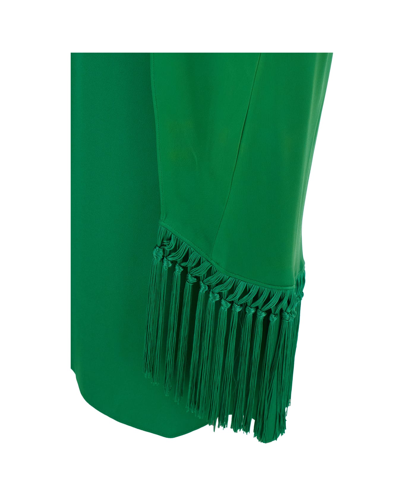 Taller Marmo 
berenson
 Green One-shoulder Long Dress With Scarf Detail In Viscose Stretch Blend Woman - Green