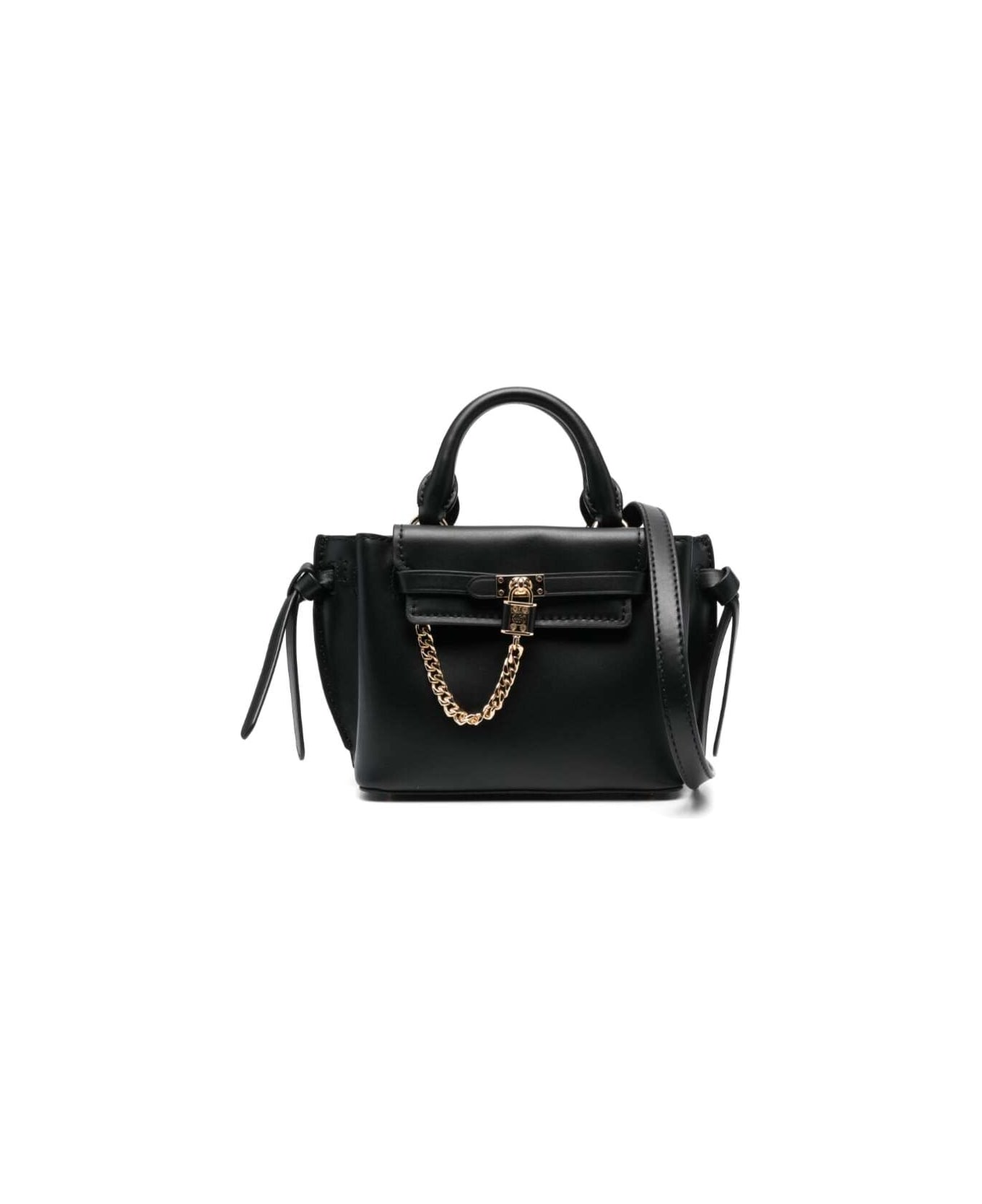 MICHAEL Michael Kors 'hamilton Legacy' Small Black Shoulder Bag With Branded Padlock In Smooth Leather Woman - Black