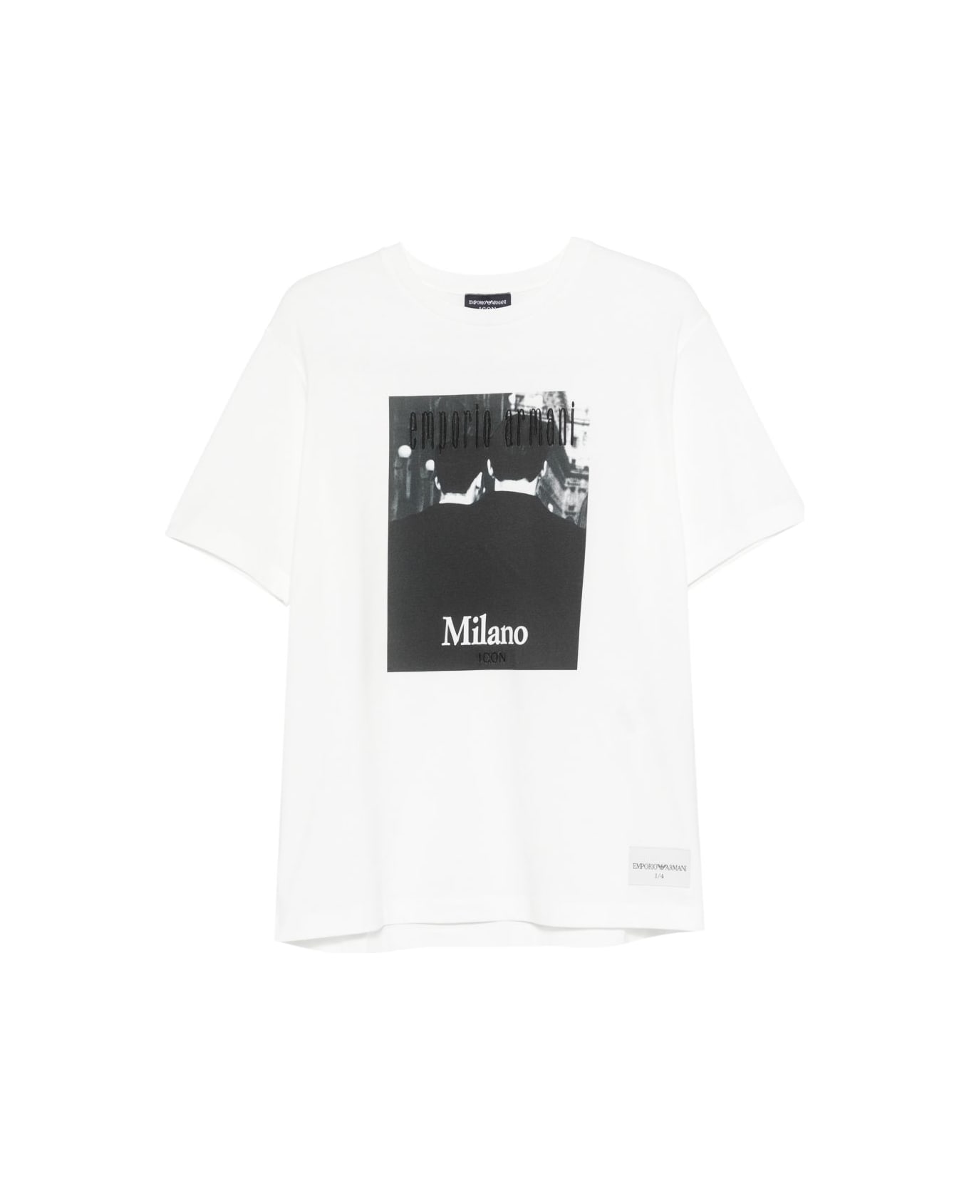 Emporio Armani Printed Cotton T-shirt - White