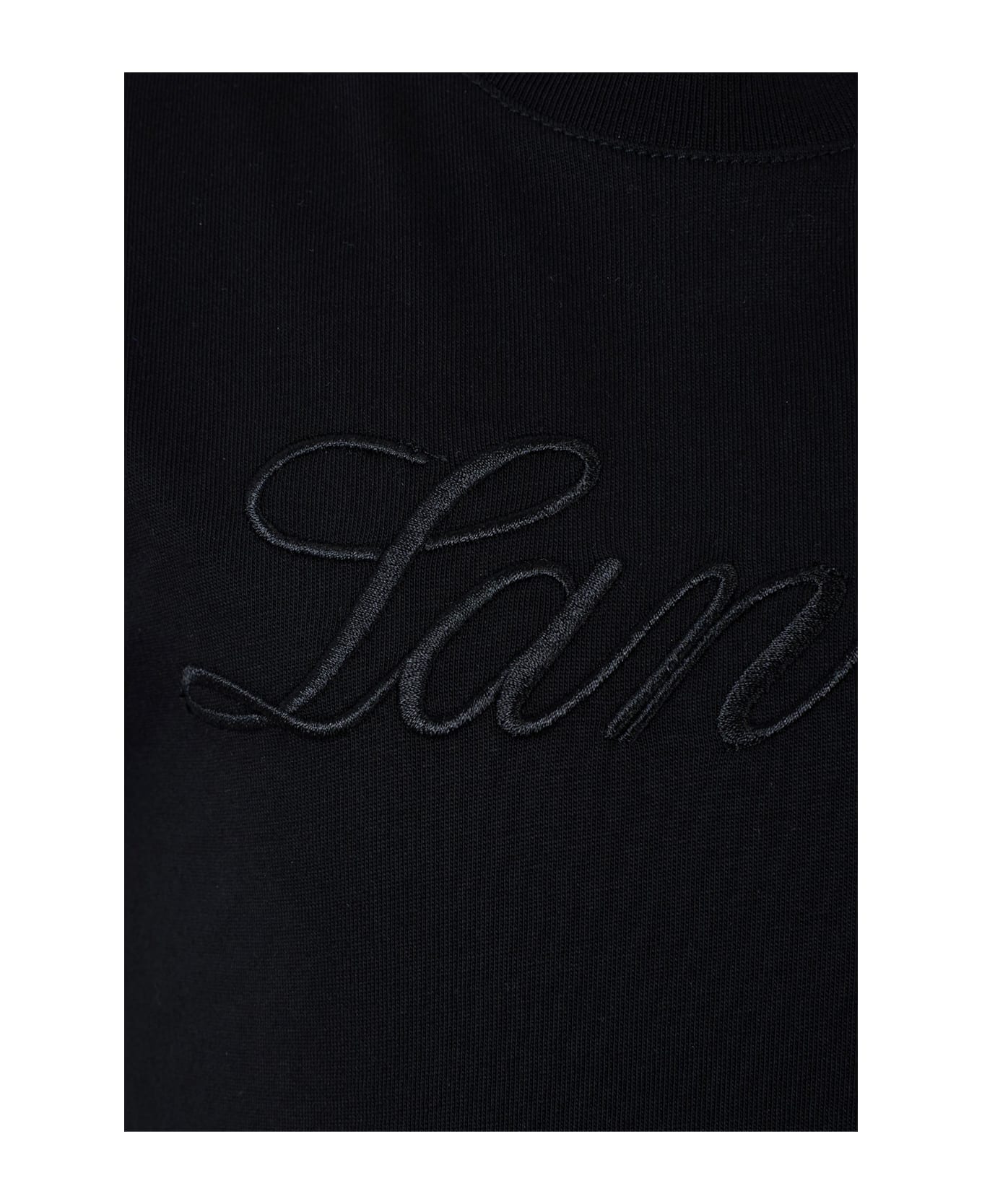 Lanvin Black T-shirt For Girl With Logo - Black