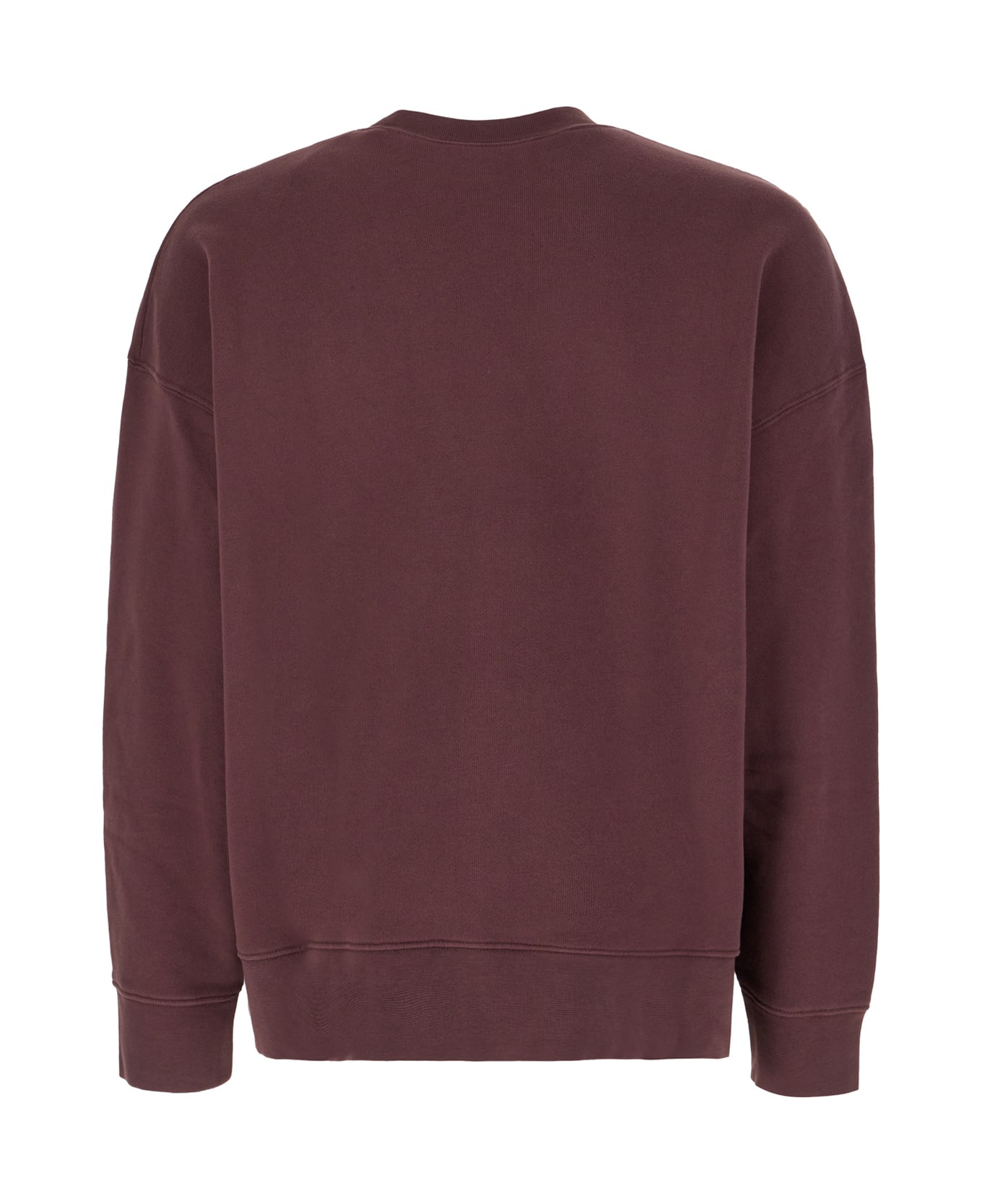 Palm Angels Plum Cotton Sweatshirt - PLUM YELLOW