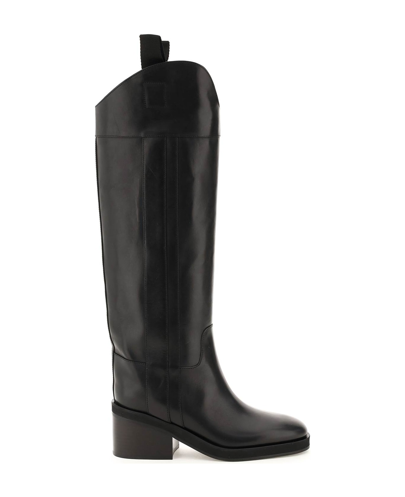 Jimmy Choo Tonya Leather Boots - BLACK (Black)