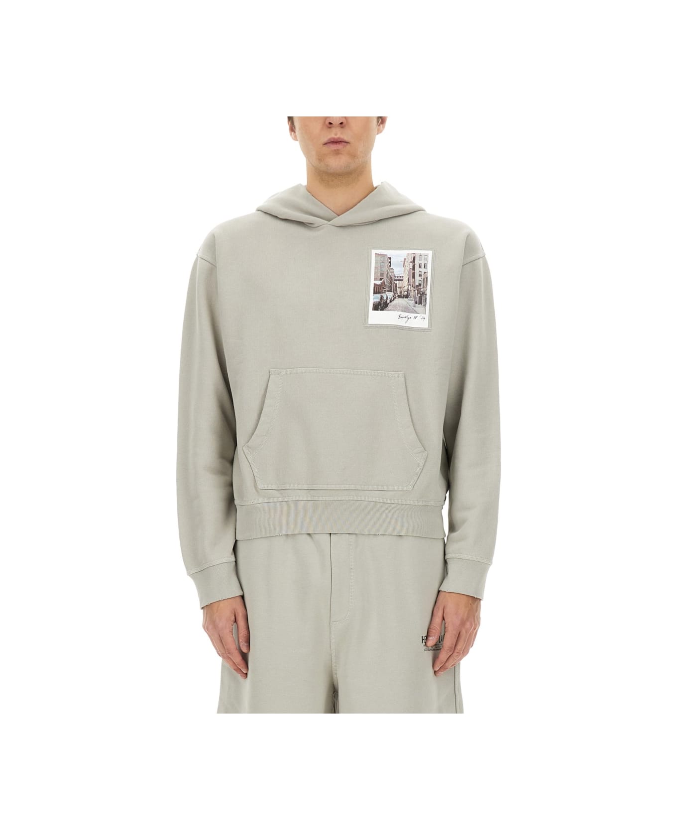 Helmut Lang "postcard" Hoodie - GREY