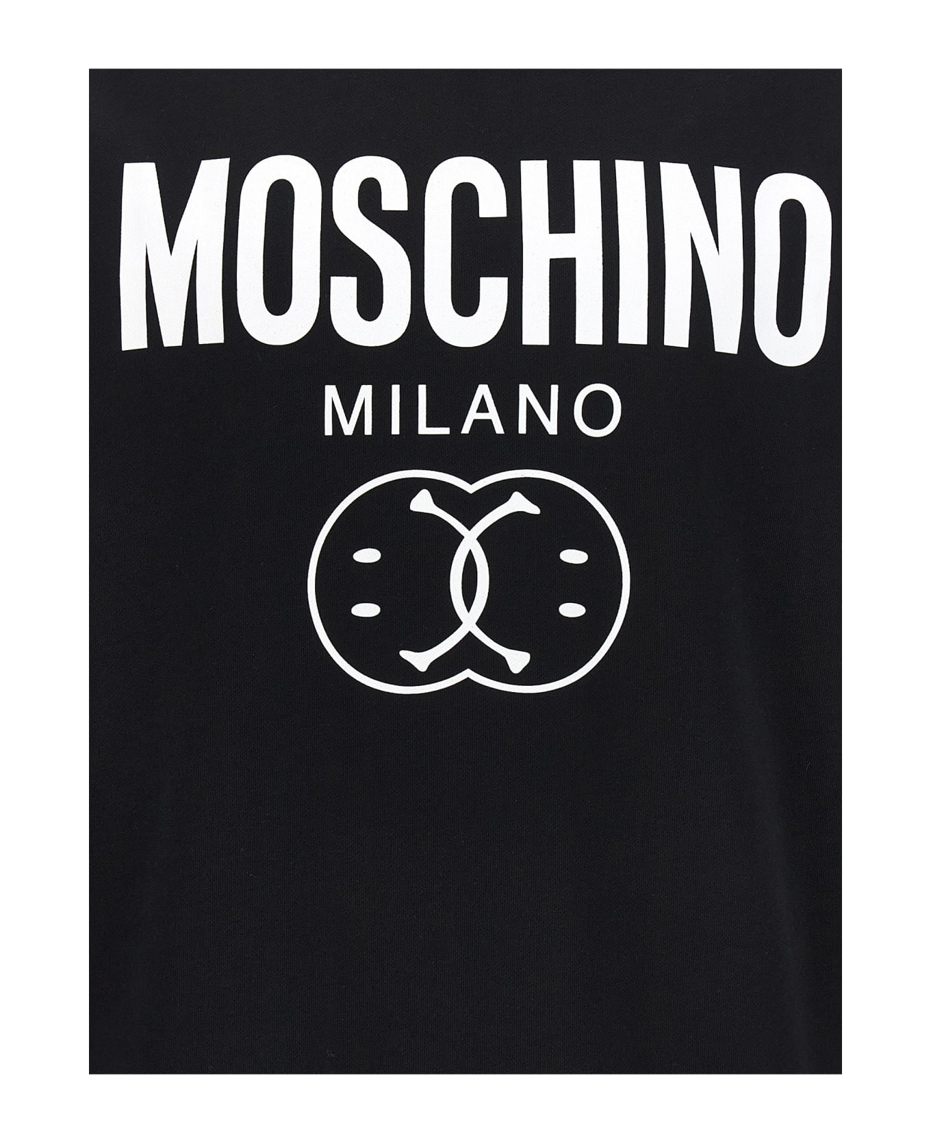 Moschino 'double Smile' Sweatshirt - White/Black フリース