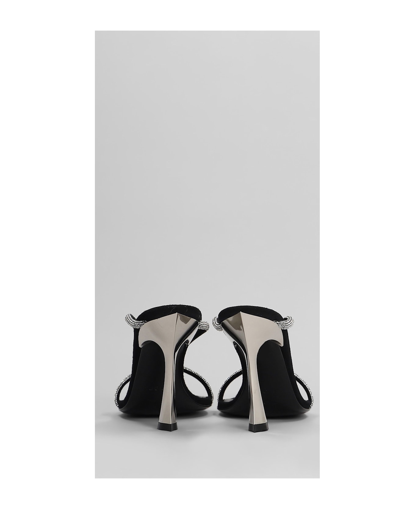 Mugler Sandals In Black Leather - black